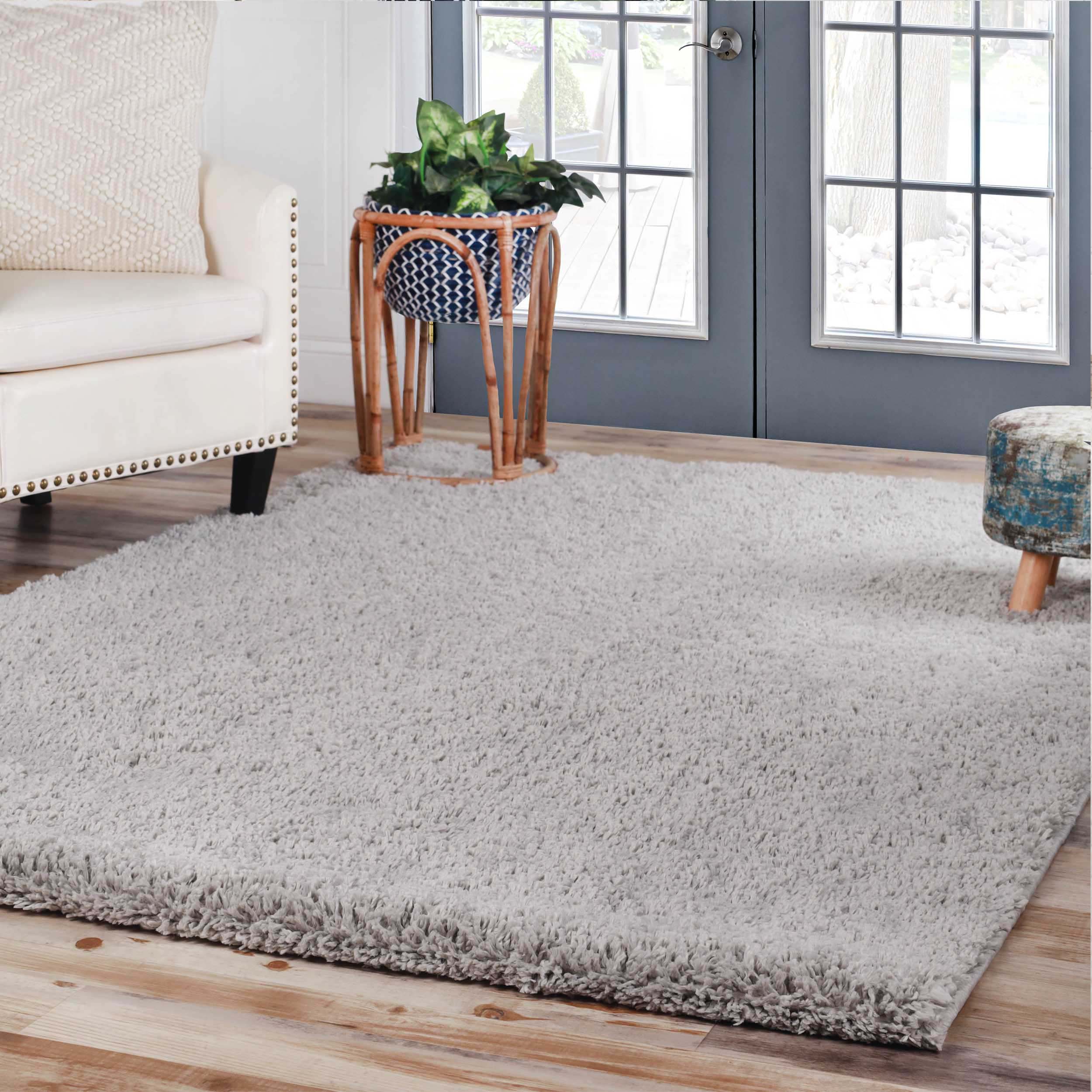 Berlin Solid Indoor Plush Shag Runner Rug - Soft Area Rug for Living Room, Bedroom, Nursery - Non-Slip Comfortable Floor Mat for Home Decor