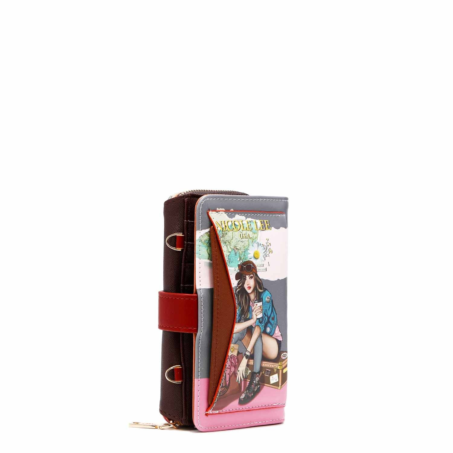 Stylish Trifold Phone Case with Crossbody Wallet - Perfect for Hands-Free Convenience While Shopping, Traveling, or Running Errands