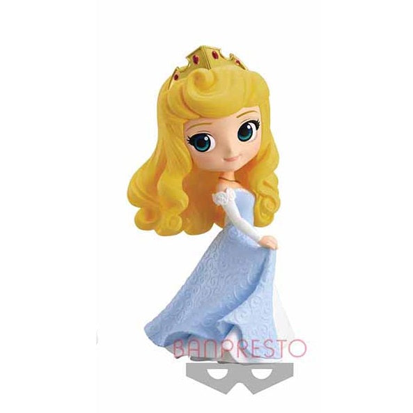Disney Q Posket Princess Aurora Dreamy Style Light Blue Dress Collectible Figure - Perfect for Disney Fans, Home Decor, and Gift Giving