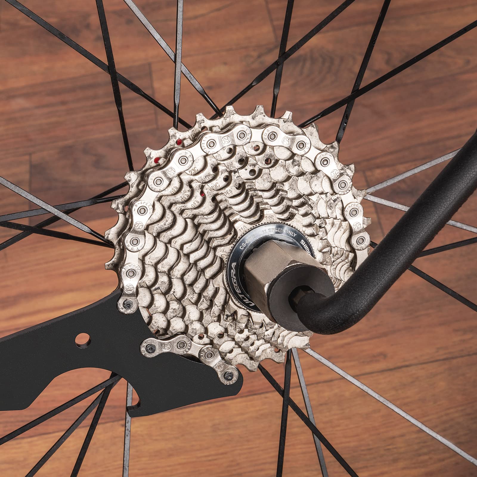 Bike Cassette Removal Tool Kit - Professional Bicycle Sprocket Removal Tools with Chain Whip & Lockring Tool - Compatible with Shimano HG Freewheel Cassette - Includes 5mm & 12mm Guide Pins - Perfect for Bike Maintenance, Repair & Drivetrain Upgrades
