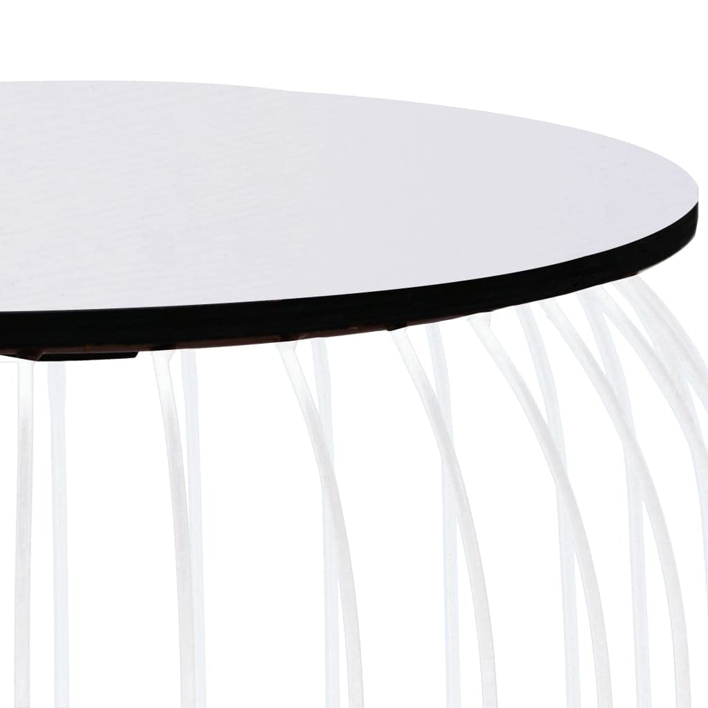 3-Piece White Coffee Table Set with Storage - Modern Living Room Decor, Couch Side Table & Bedside Table for Home Office & Bedroom - Space-Saving Furniture for Small Apartments & Cozy Spaces