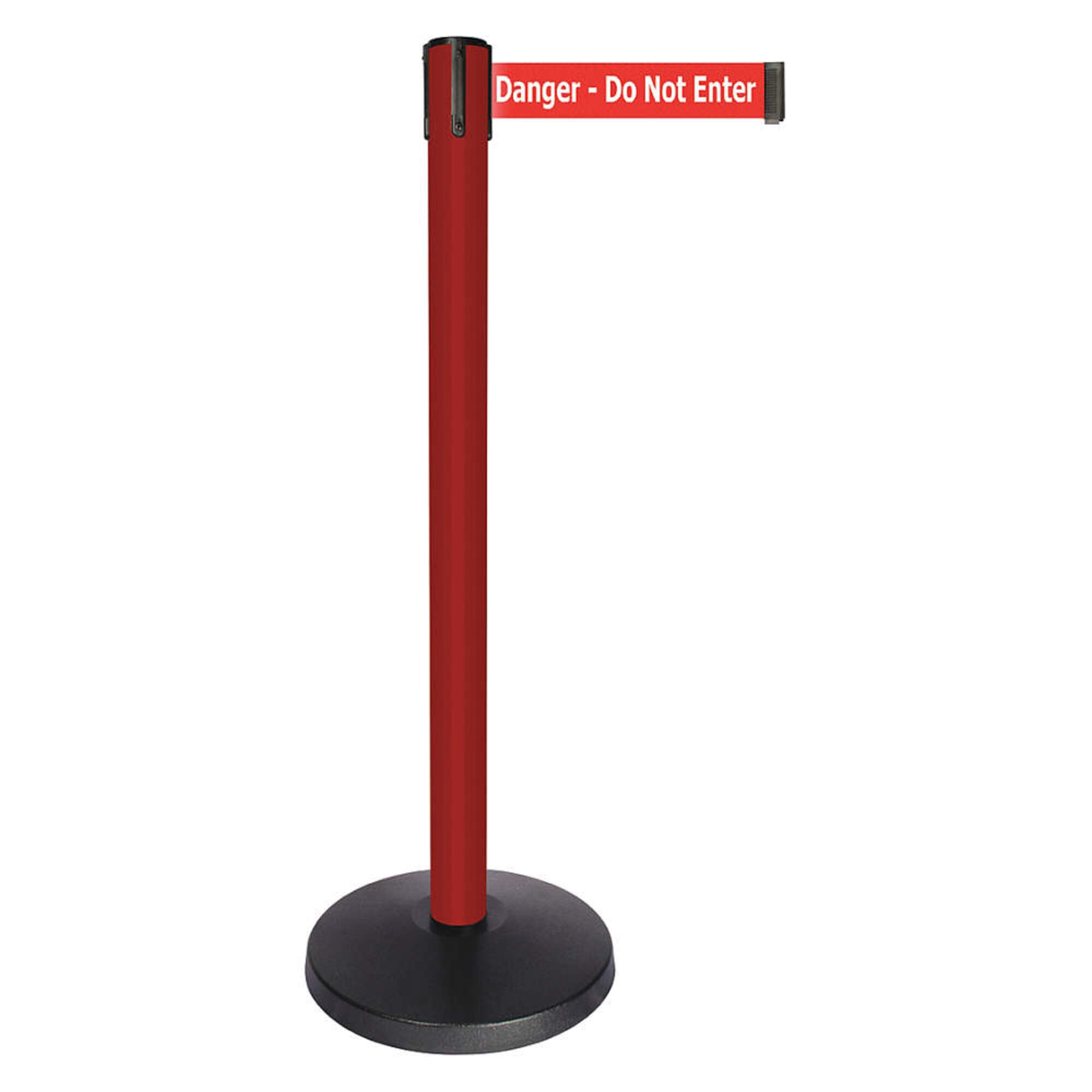 High Visibility Red & White Barrier Posts with Reflective Belt - Perfect for Construction Zones, Parking Lots & Safety Barriers