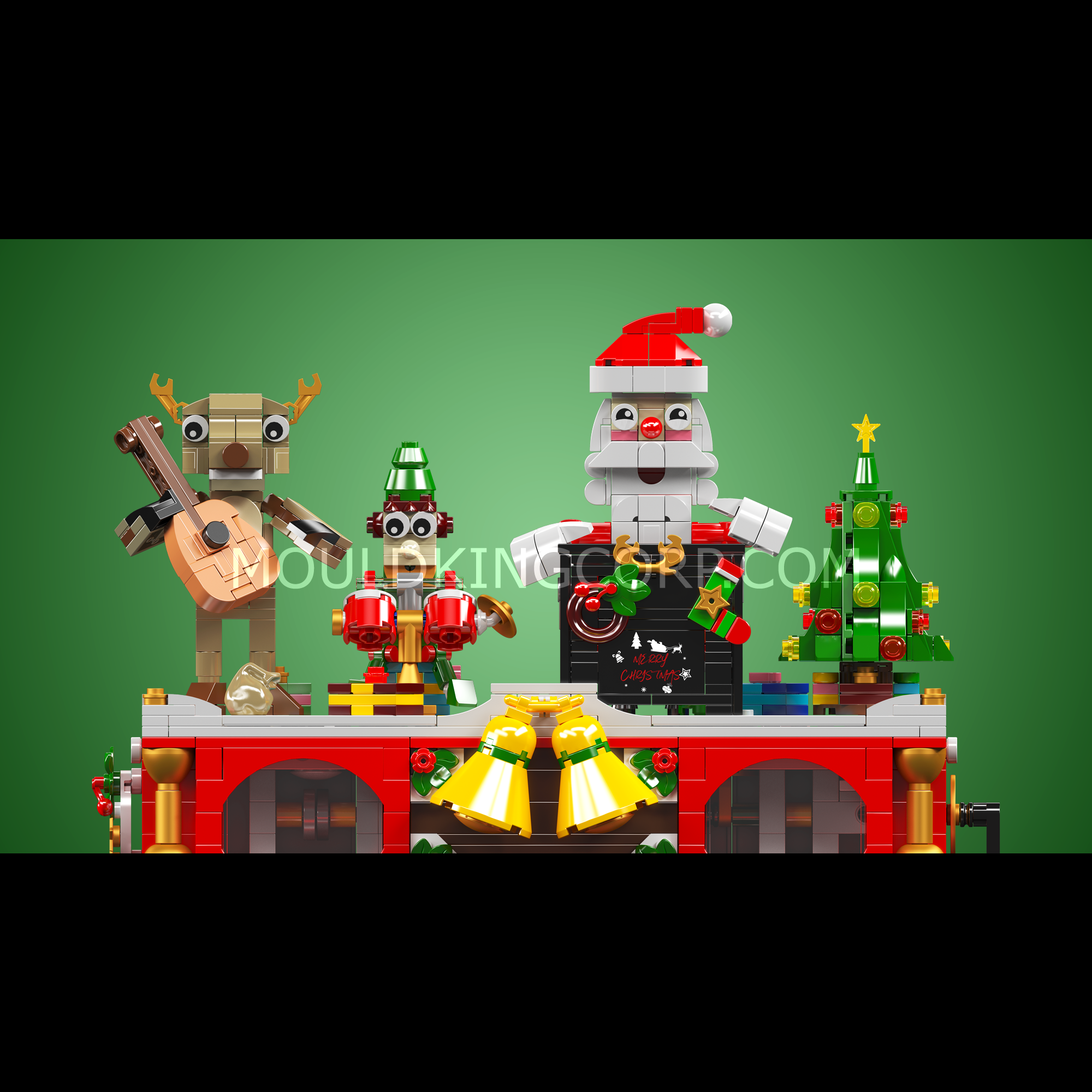 Mould King 10162 Christmas Carnival Band Building Blocks Set - 1045 Piece Holiday Music Toy for Kids & Adults | Perfect for Christmas Decorations, Gift Giving & Family Bonding Activities