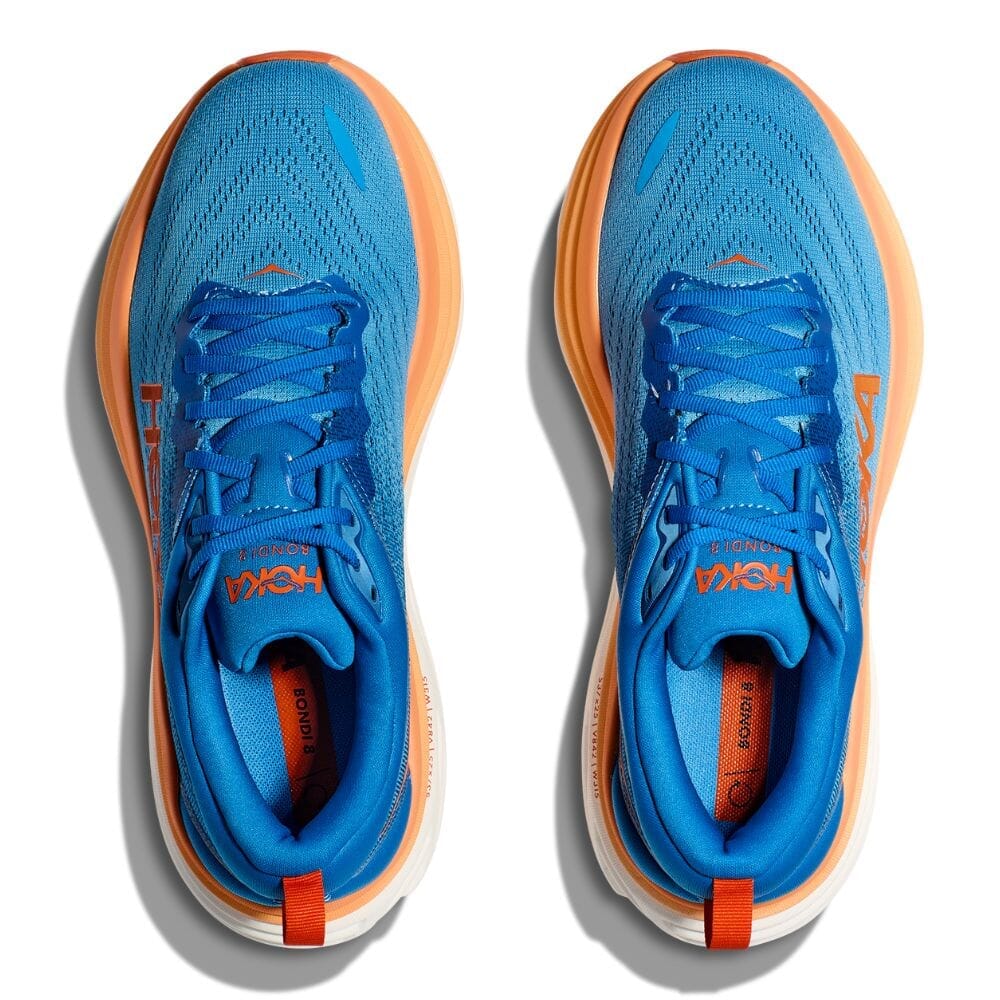 Hoka Men's Bondi 8 Running Shoes - Lightweight Cushioned Sneakers for Marathon, Jogging & Walking - Breathable Mesh Upper with Maximum Support & Comfort