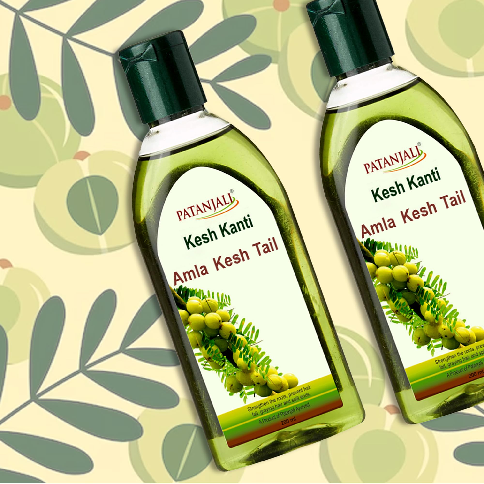 Patanjali Kesh Kanti Amla Hair Oil 200ml - Natural Ayurvedic Hair Growth Treatment for Dry & Damaged Hair - Promotes Stronger, Shinier Locks - Perfect for Daily Hair Care & Scalp Massage