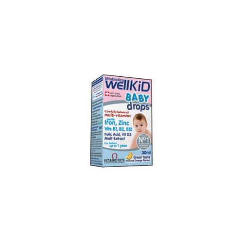 Vitabiotics Wellkid Baby Drops - Vitamin D Supplement for Infants (12 Pack) | Supports Healthy Bone Development & Immune System - Ideal for Newborns & Toddlers