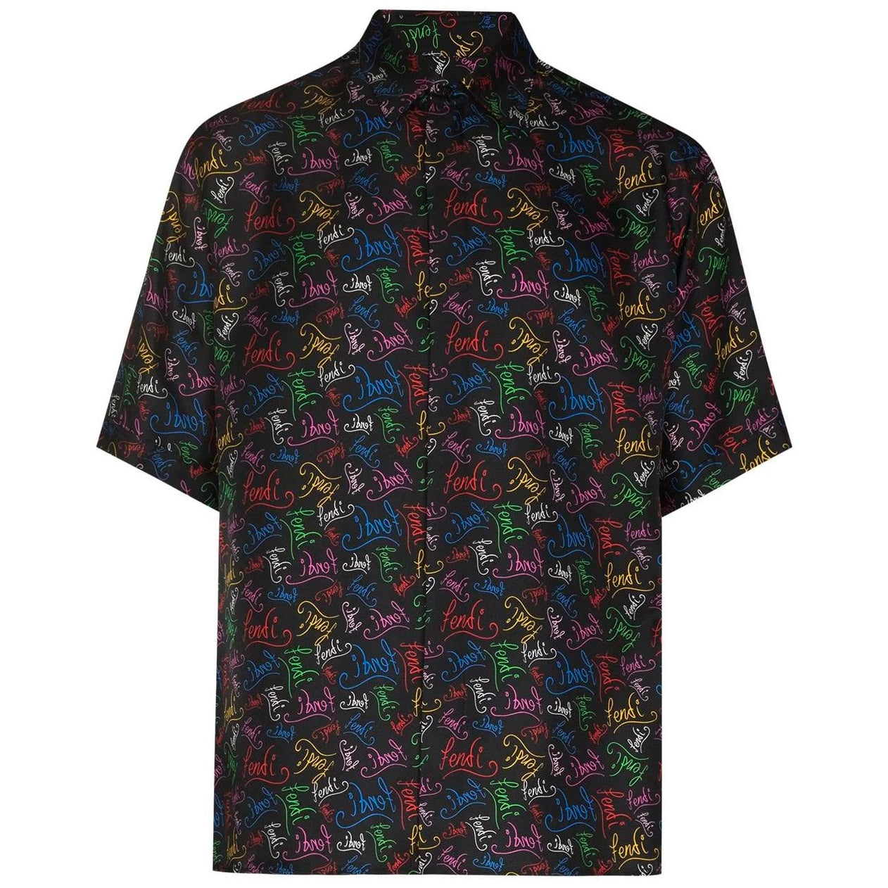 Fendi All Over Logo Silk Shirt for Women | Luxury Designer Blouse | Perfect for Office, Party & Special Occasions