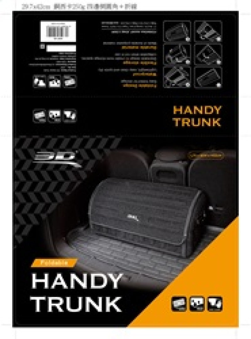 3D MAXpider 27.5x12x12.5 Inch 3D Handy Trunk Organizer - Carbon Fiber Black Car Storage Box for SUV, Sedan & Truck - Perfect for Travel, Camping & Road Trips