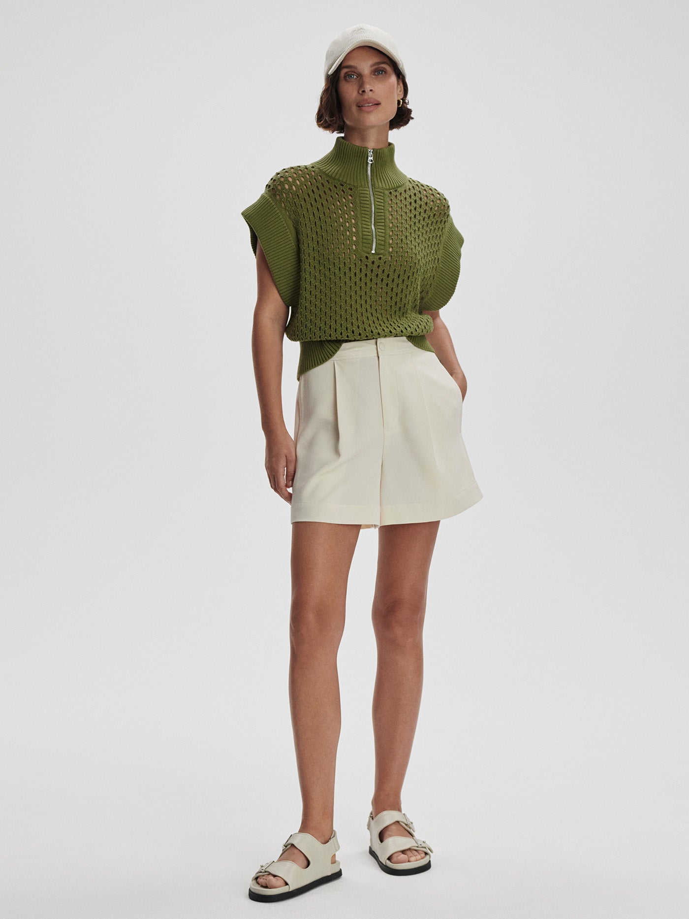 Varley Gaines Half Zip Knit Sweater - Women's Lightweight Pullover in Fresh Fern Green | Perfect for Fall Layering & Casual Outfits