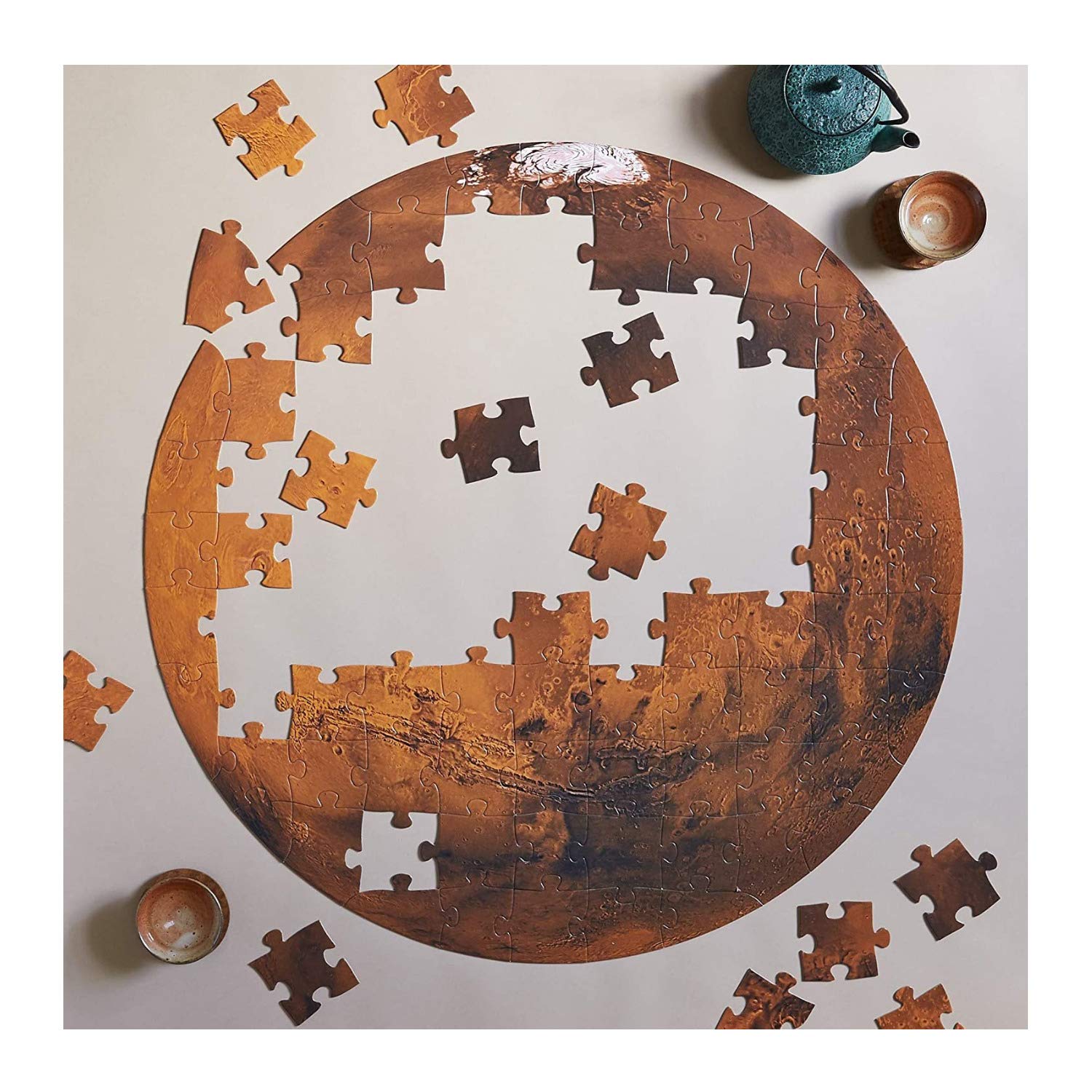 NASA Mars 100 Piece Puzzle - Shaped Space Jigsaw Featuring Stunning NASA Archive Photography | Solar System & Astronomy Puzzle for Adults & Kids | Perfect for Educational Activities, Family Game Nights & Space Enthusiasts