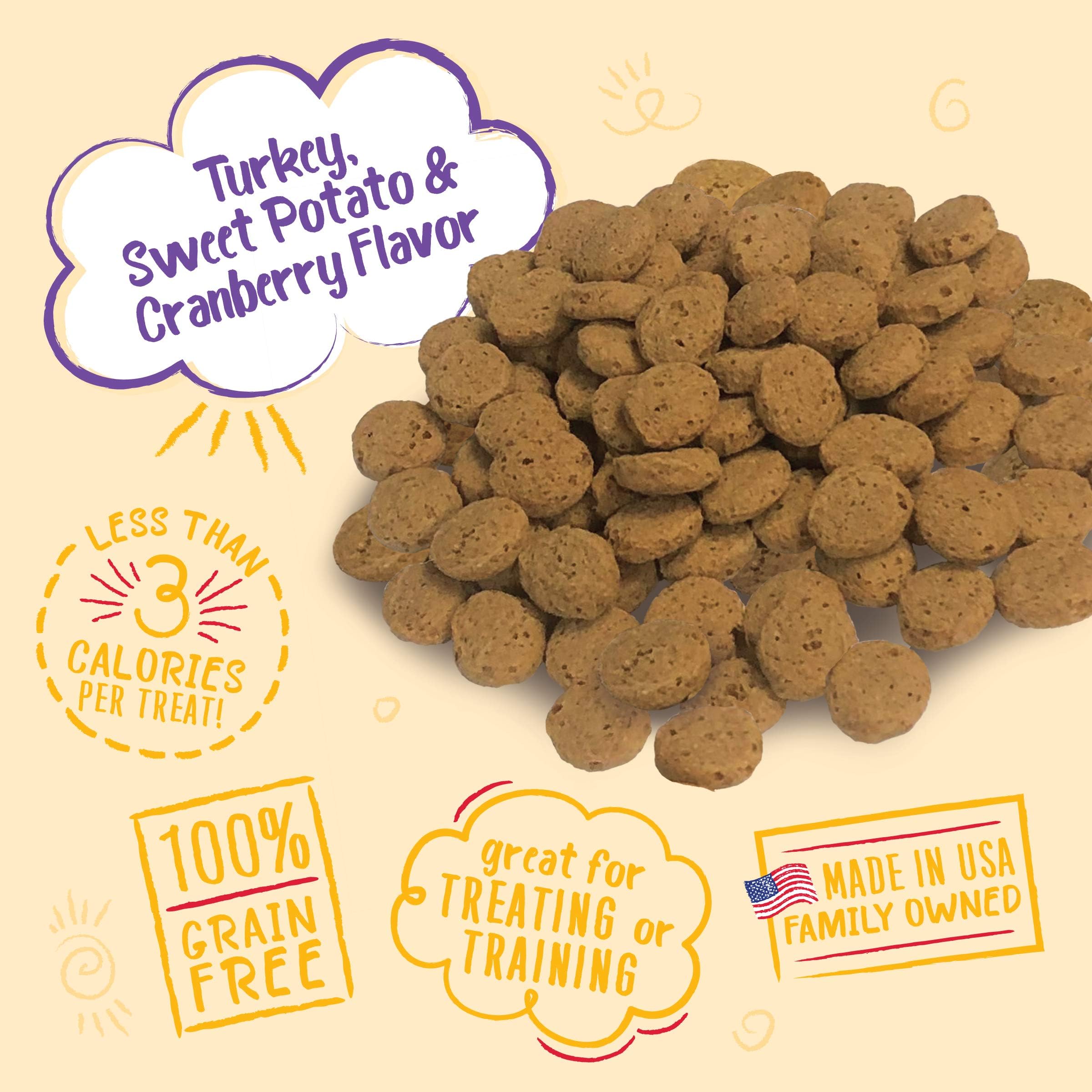 Charlee Bear Natural Dog Training Treats for Small, Medium & Large Breeds - Grain Free, Low Calorie Crunchy Dog Snacks - Made in USA - 3 Flavor Variety Pack (6 Bags, 8oz Each) - Perfect for Obedience Training & Positive Reinforcement