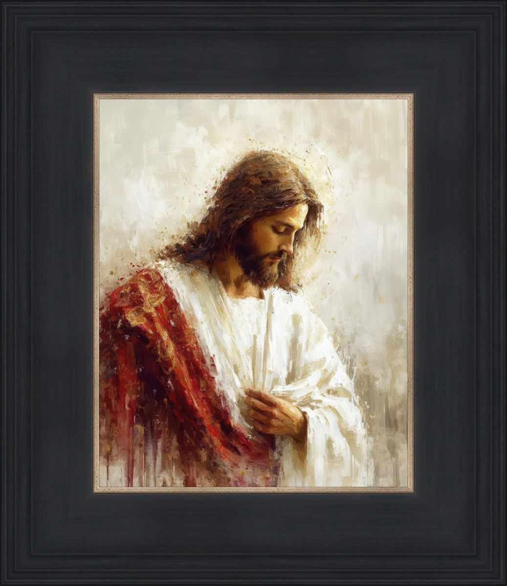 Jesus Christ in Red Robes - Religious Wall Art for Home & Church Decor - Perfect for Prayer Rooms, Sunday Schools & Christian Gifts