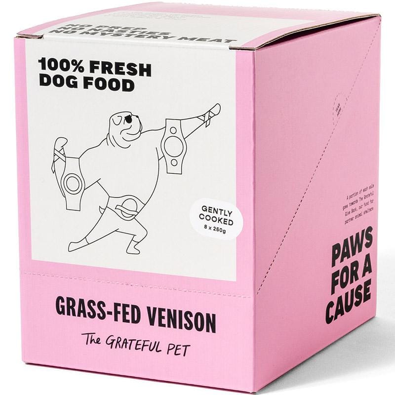 Premium Grass-Fed Venison Frozen Dog Food - Gently Cooked, Grain-Free, 2kg for Healthy Skin & Coat – Ideal for Sensitive Stomachs & Allergies – Perfect for Adult Dogs & Puppies