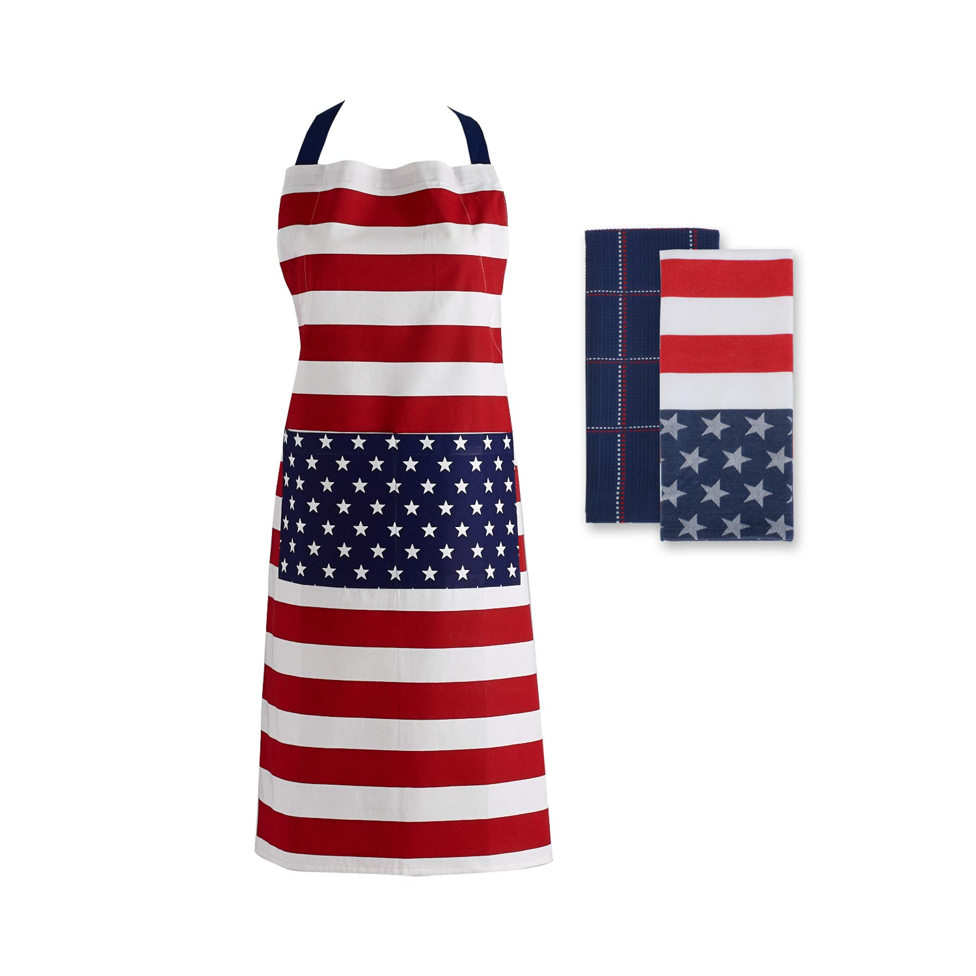 DII 4th of July Kitchen Set - 3pc Stars & Stripes for Patriotic Cooking
