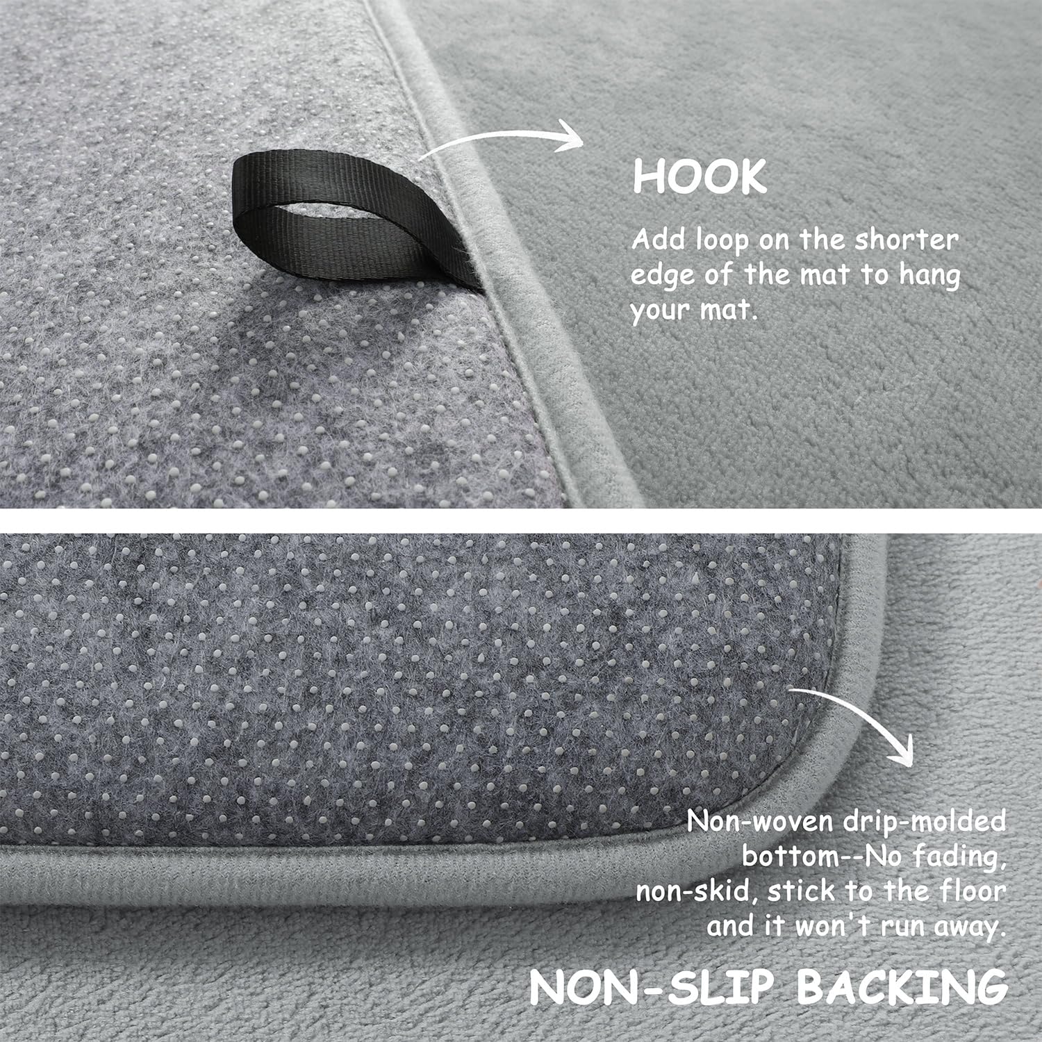 YIHOUSE Extra Thick Memory Foam Bath Mat - 24