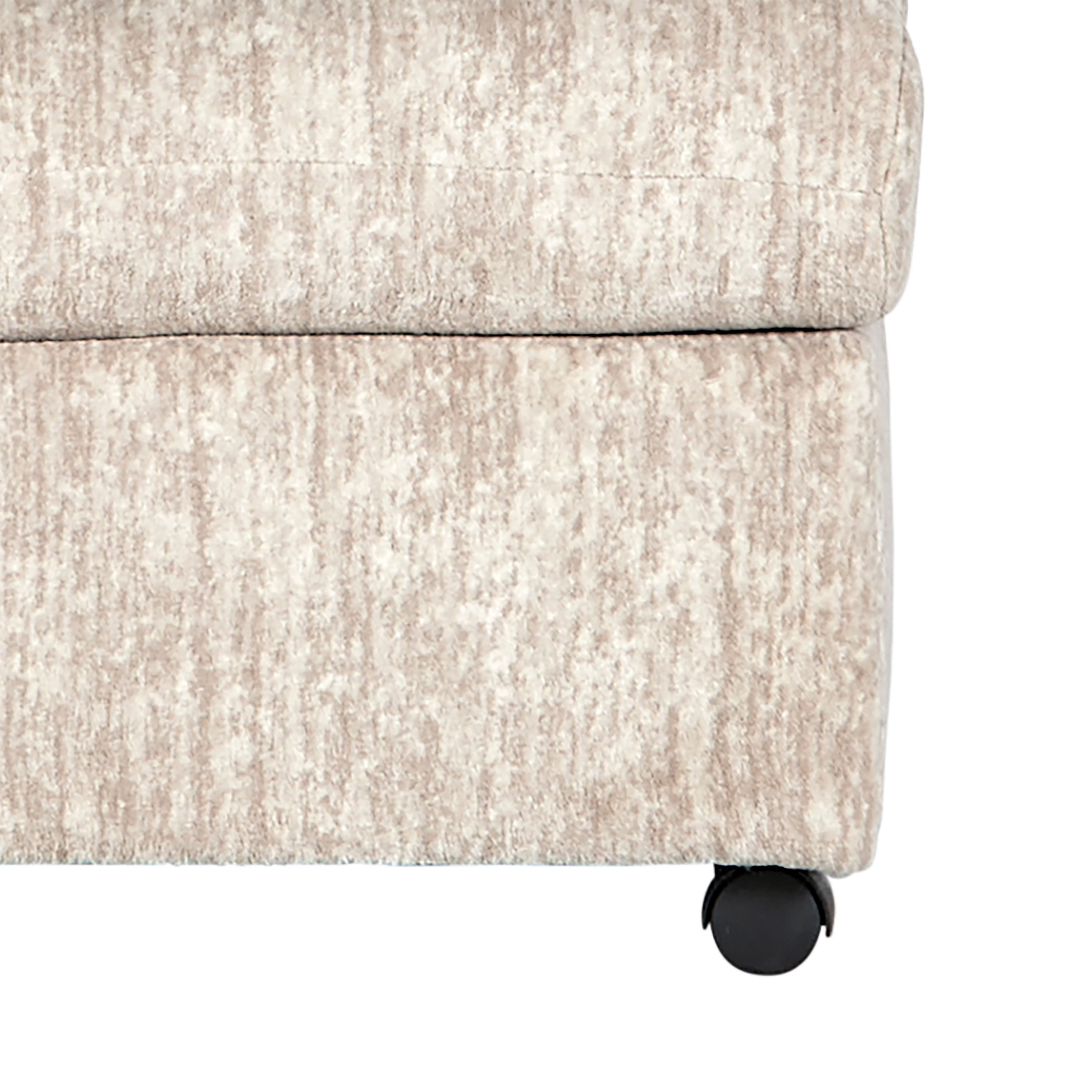 Roundhill Furniture Nason Living Room Ottoman - Soft Upholstered Storage Footrest, Perfect for Living Room, Bedroom & Home Decor - Coffee Table Alternative with Hidden Storage Compartment