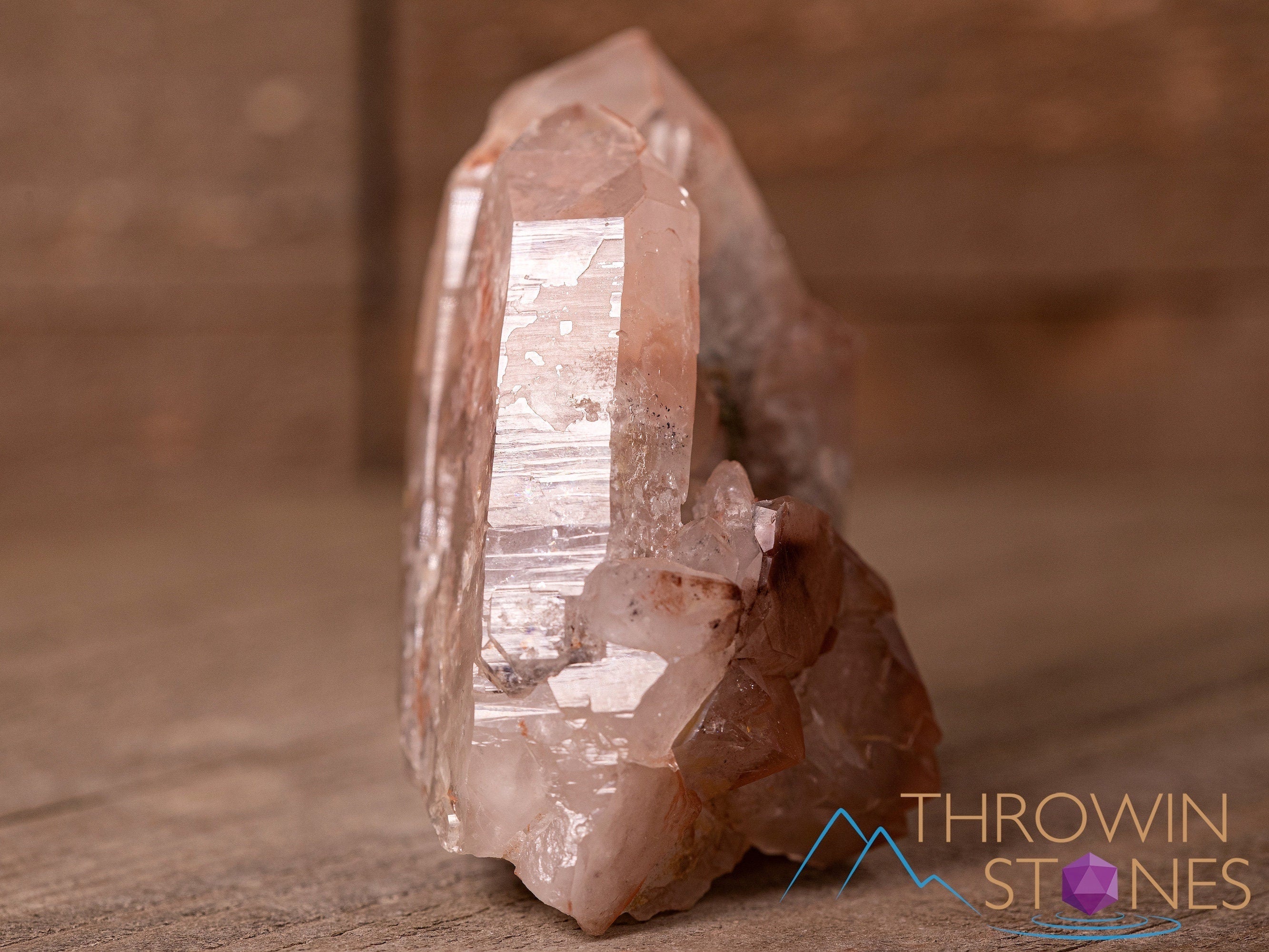 Natural QUARTZ Raw Crystal Cluster with HEMATITE & KAOLINITE - Healing Stones for Home Decor, Spiritual Gifts, Meditation & Feng Shui - Perfect Housewarming Present & Positive Energy Decor (40884)