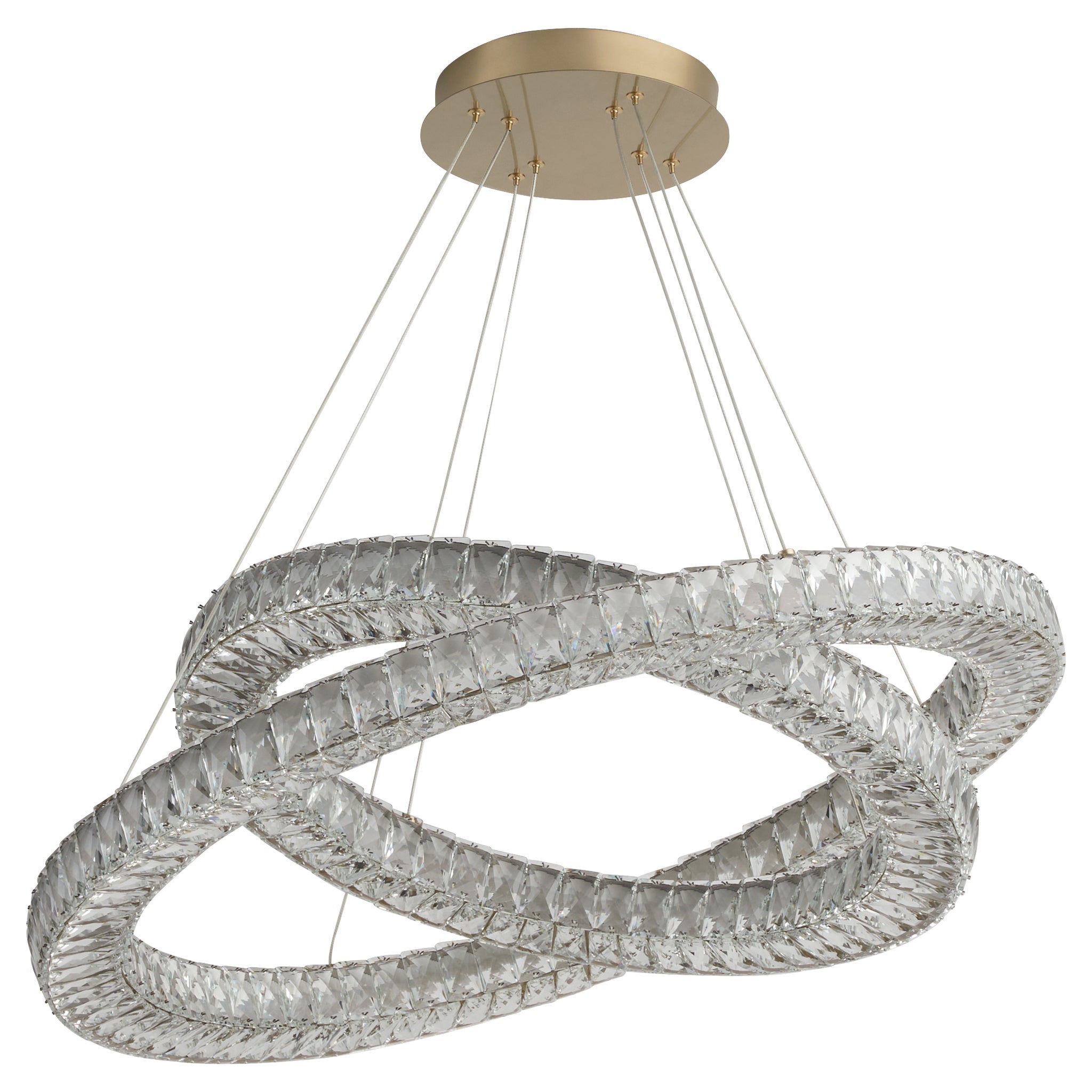 Oxygen Elan 3 876 40 Double Ring Pendant Light Fixture in Aged Brass - Vintage Industrial Ceiling Lighting for Kitchen Island, Dining Room & Bar Decor