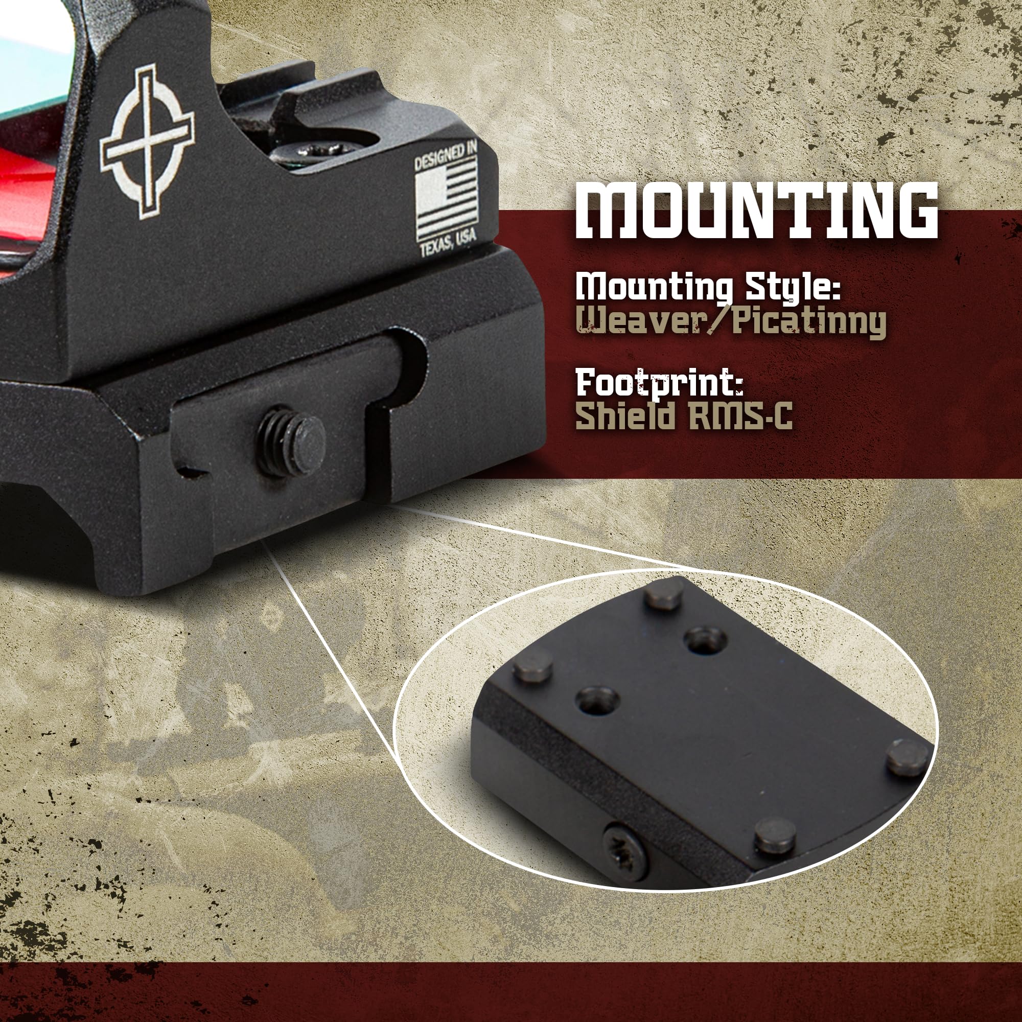 Sightmark Mini Shot A-Spec Reflex Sight - Red Dot Sight for Pistols & Rifles | Quick Target Acquisition | Hunting, Shooting Range & Home Defense Optics