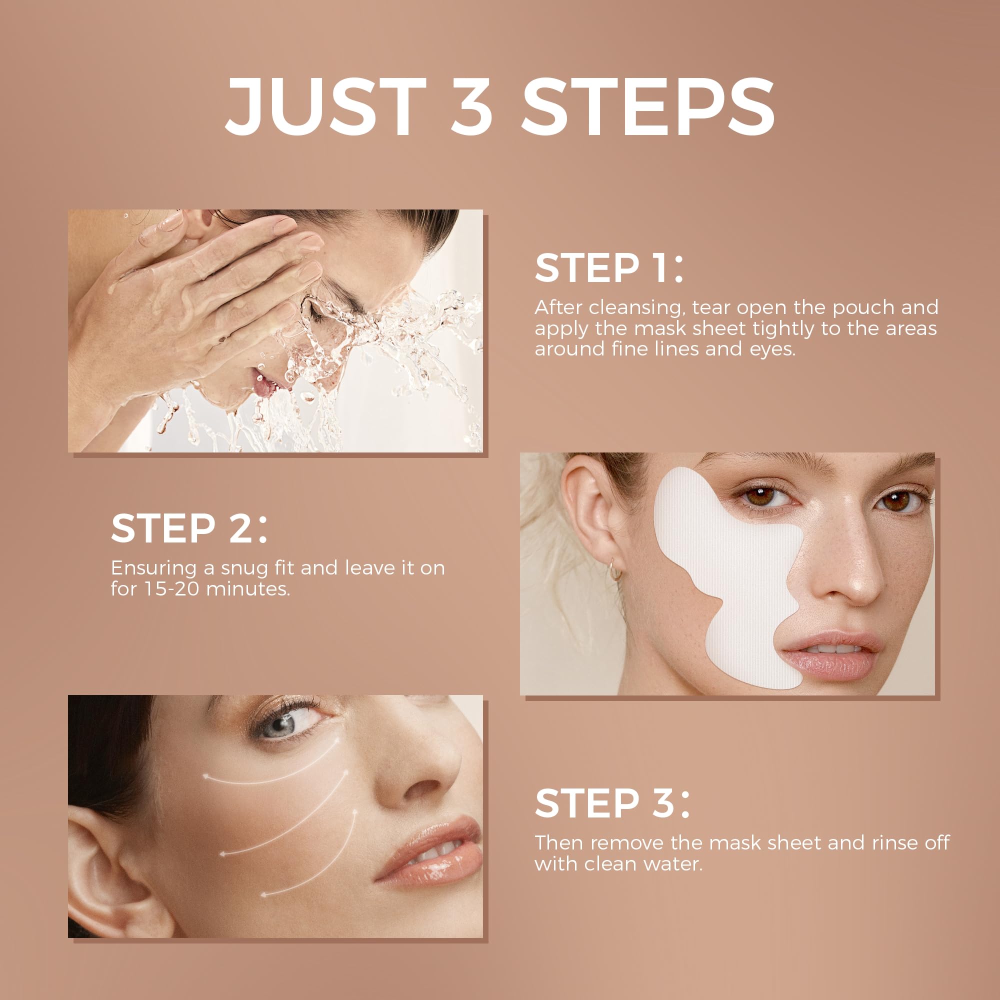 Anti-Aging Smile Line Patches for Wrinkles - Collagen, Peptide & Niacinamide Infused Face Patches for Nasolabial Folds & Under Eye Fine Lines Treatment | Firming, Hydrating & Smoothing | 10 Pairs | Perfect for Nighttime Skincare & Special Occasion Prep