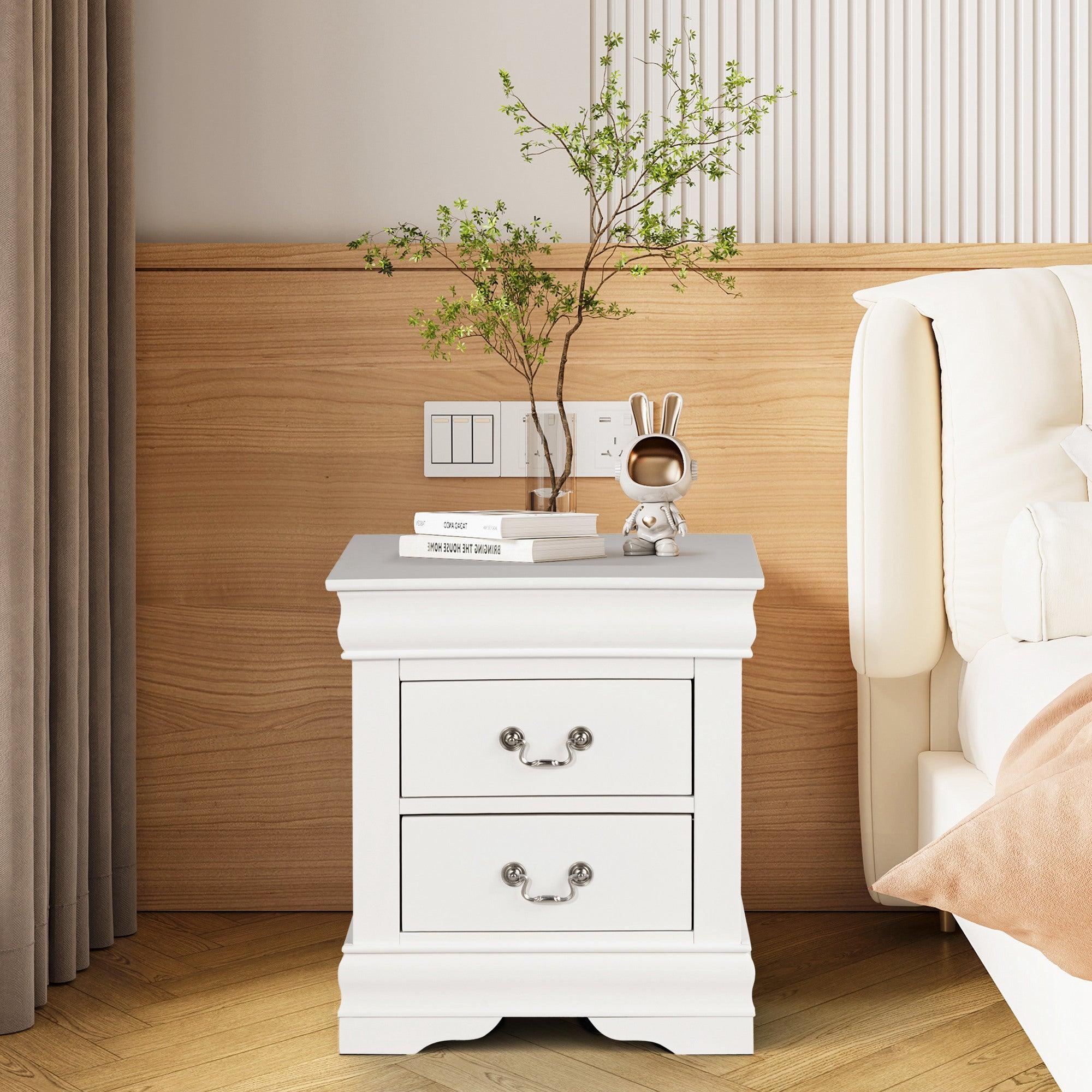 Louis Philippe Night Stand by Furniture of America - Elegant Bedside Table for Bedroom Decor, Storage & Organization