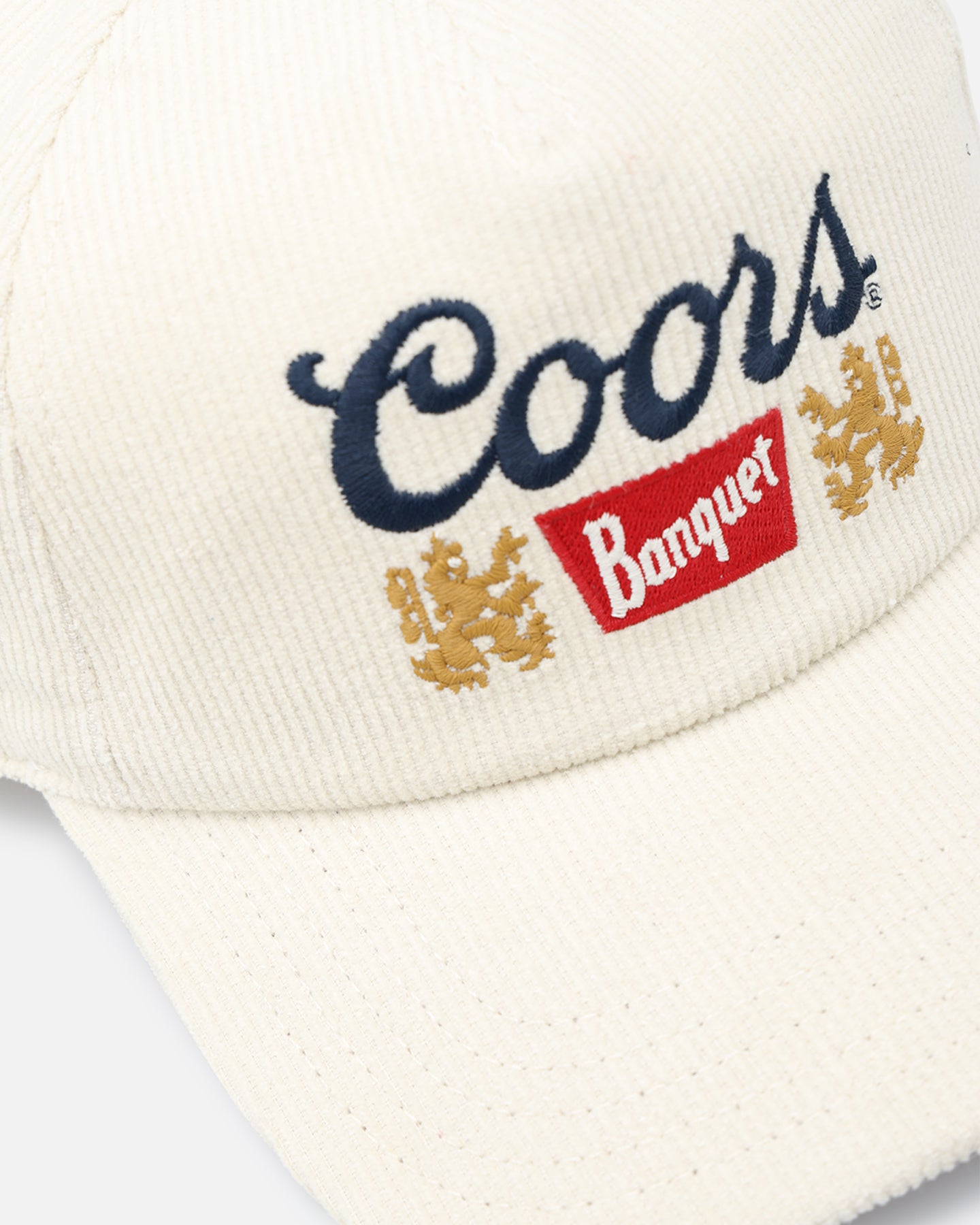 American Needle Roscoe Corduroy Snapback Hat - Ivory Retro Baseball Cap for Men & Women - Perfect for Casual Wear, Sports & Street Fashion
