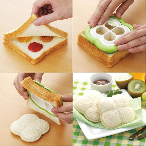 Clover-Shaped Edge Sealing Sandwich Cutter - Perfect for Kids' Lunch Boxes, Picnics & Party Snacks