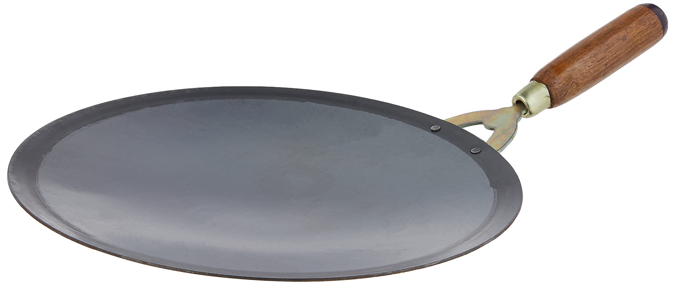 12-Inch Concave Iron Tawa Griddle - Heavy Duty Indian Flatbread Pan for Roti, Chapati & Dosa - Perfect for Home Cooking & Restaurant Use