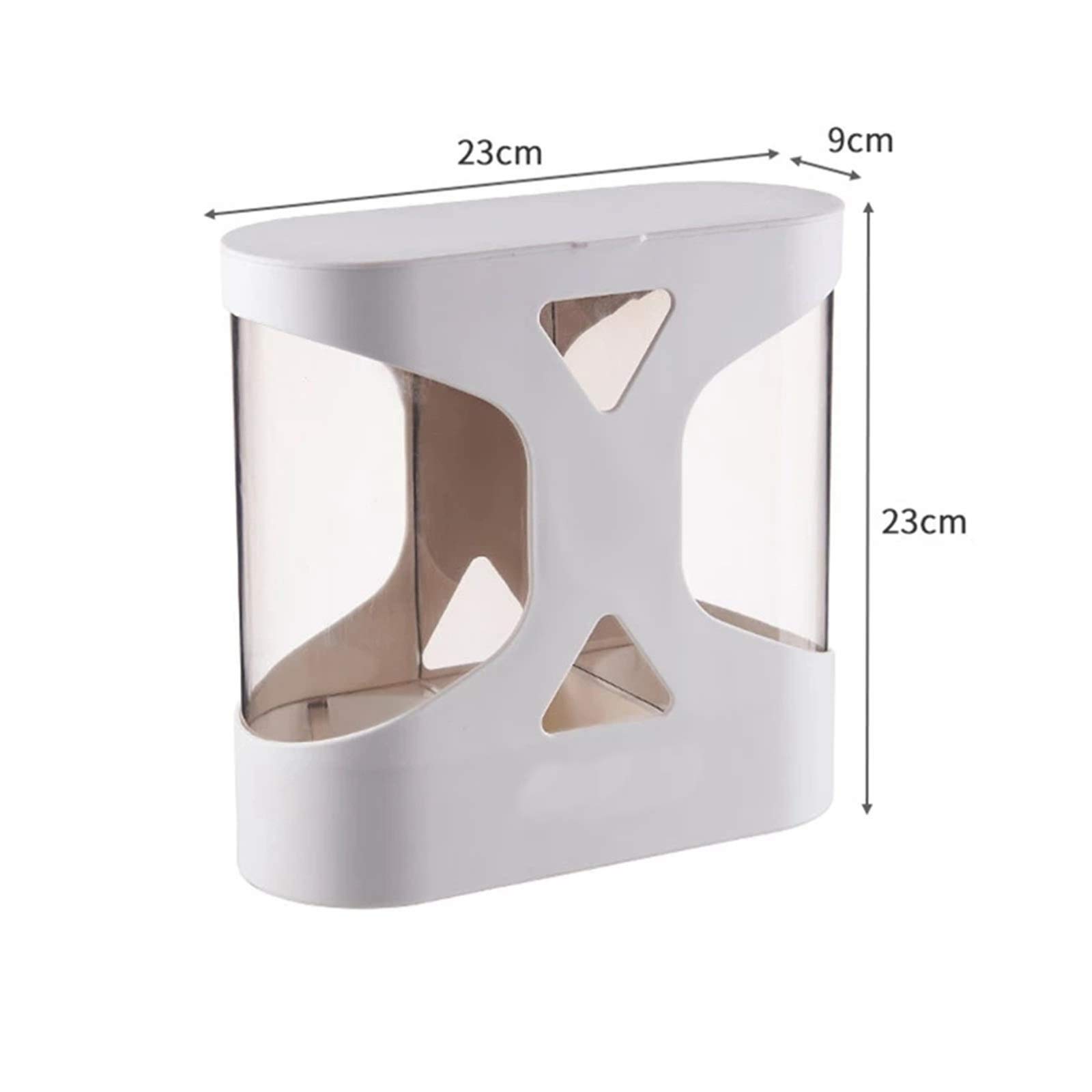 Wall Mount Automatic Paper Cup Dispenser with Straw Holder - White One Size - Easy to Use for Coffee, Tea, and Beverages at Home, Office, or Cafe