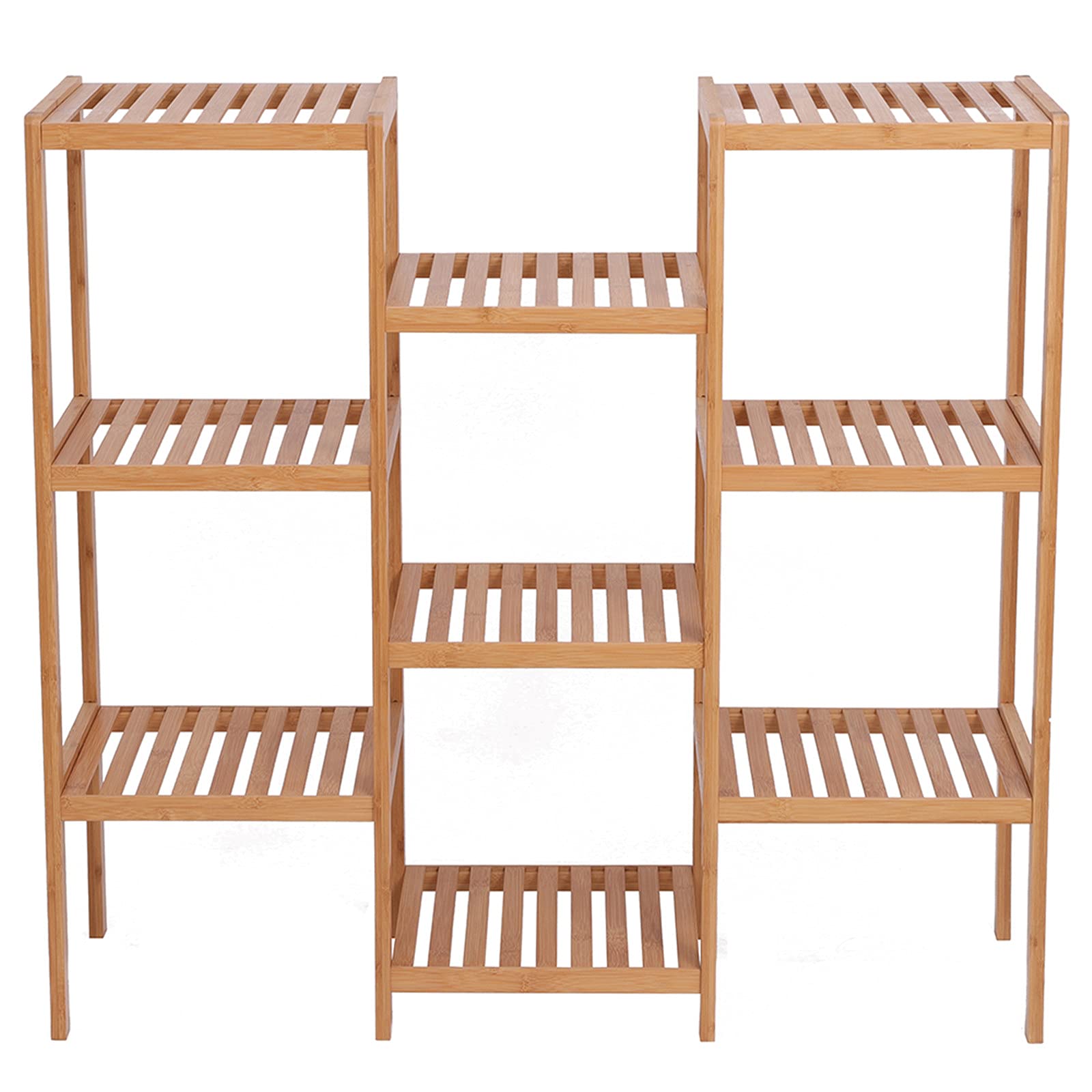 Premium 9-Tier Bamboo Plant Stand - Multi-Functional Display Shelf for Flower Pots, Books & Home Decor (96x90x33cm, Natural) - Perfect for Indoor Gardens, Living Room & Balcony Organization