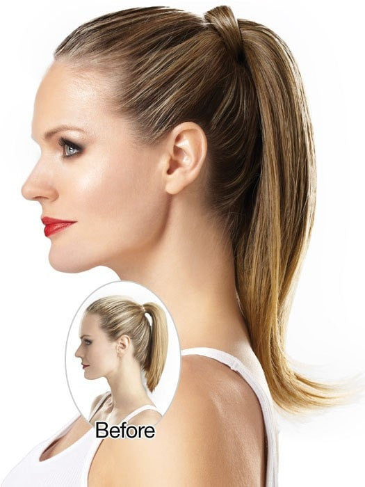 18-Textured Pony Hair Extensions for Women - Soft & Natural-Looking Clip-In Ponytail - Perfect for Cosplay, Parties & Everyday Styling