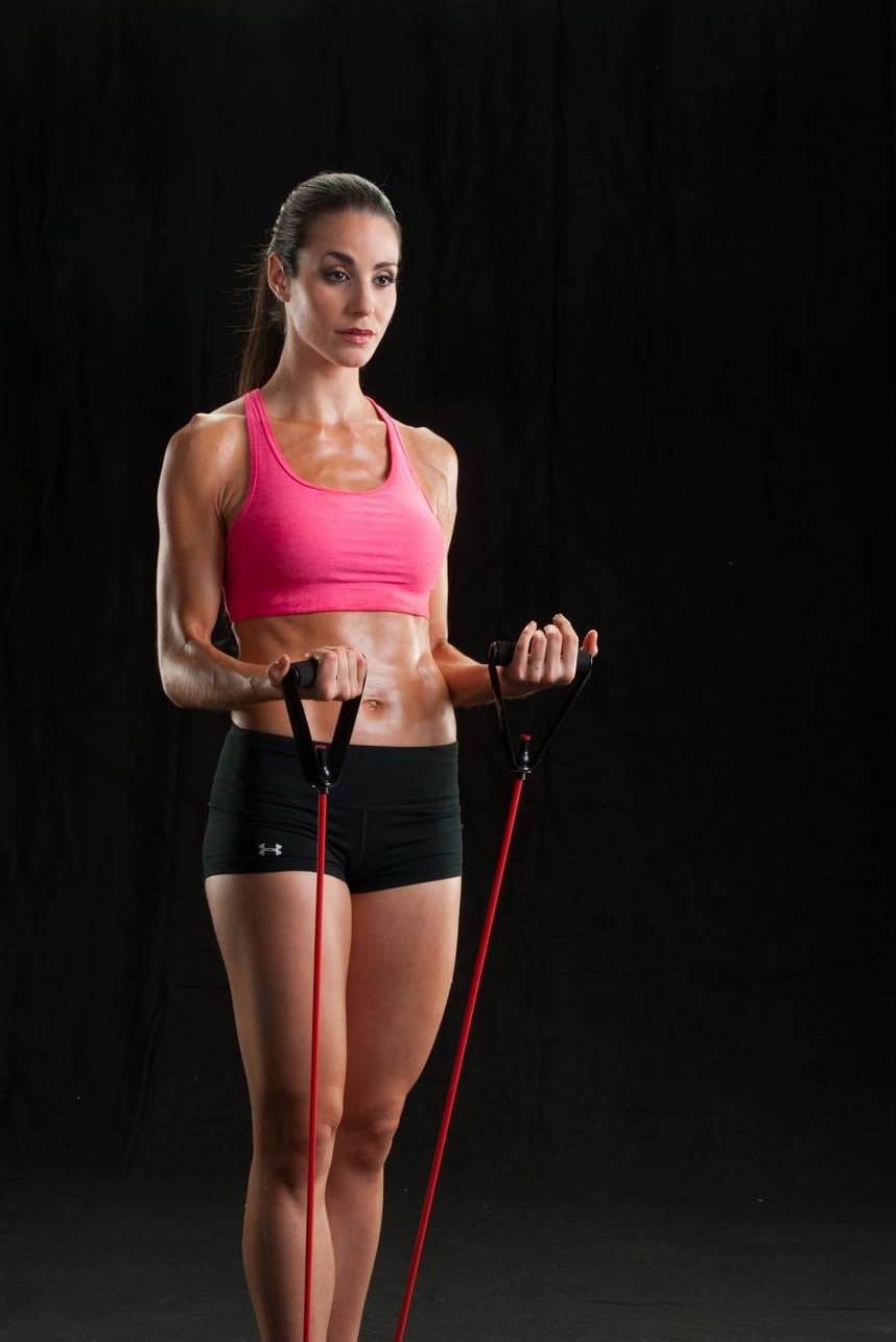 Black Resistance Band with Door Anchor - Home & Gym Workouts