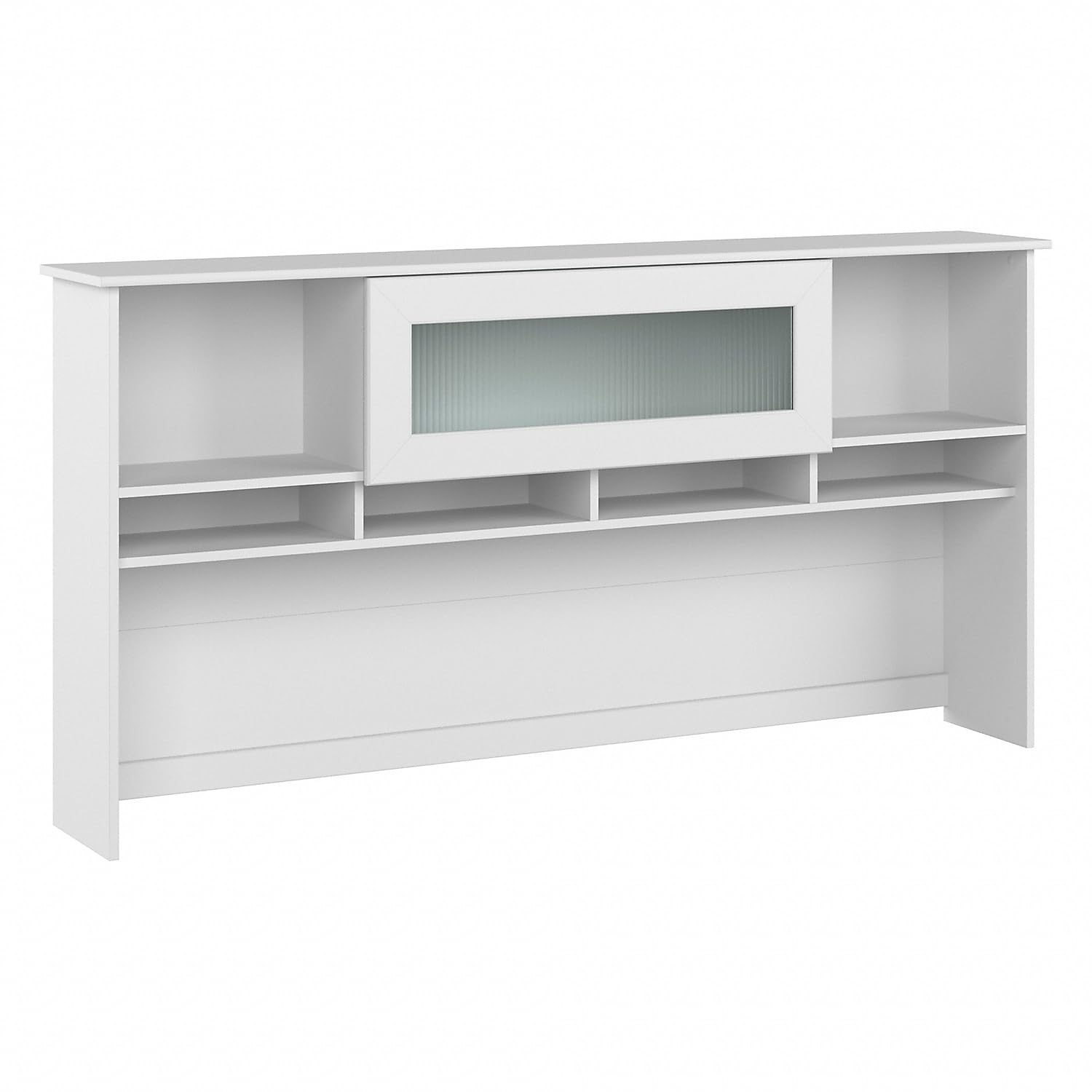 Bush Furniture Cabot Desk Hutch - 72 Inch Wide White Office Desk Organizer with Storage Shelves for Home Office, Study Room, or Workspace