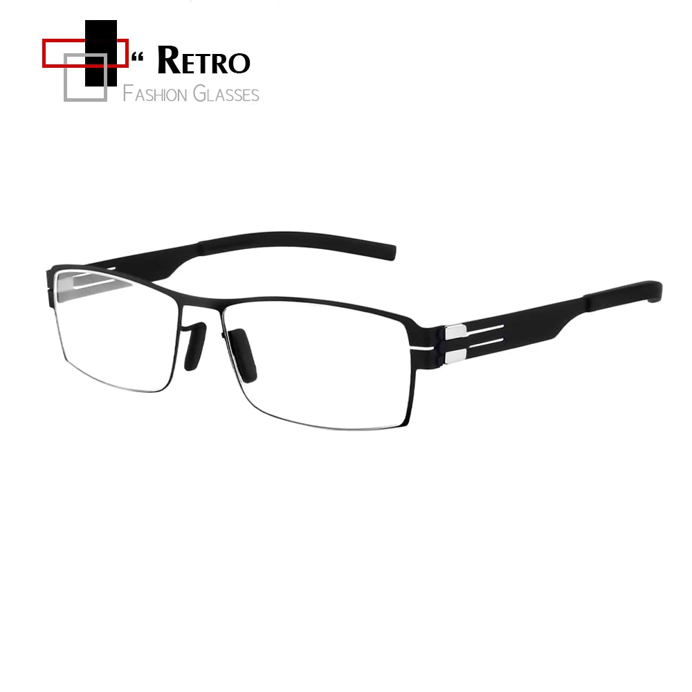 Aimee Women's Full Rim Square Screwless Titanium Eyeglasses Frame 5085 - Lightweight & Durable Glasses for Work, Reading & Everyday Fashion