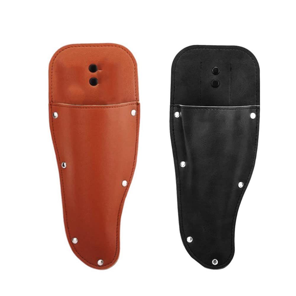 Durable Leather Tool Holster & Gardening Pouch Belt Holder - 2-Piece Set for Pruning Shears, Scissors, Pliers & Electrical Tools | Perfect for Gardeners, Electricians & Outdoor Work