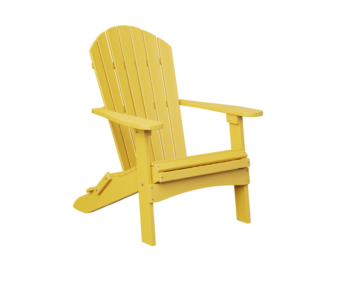 Berlin Gardens ComfoBack Folding Adirondack Chair - Outdoor Patio Furniture for Deck, Poolside & Garden Relaxation