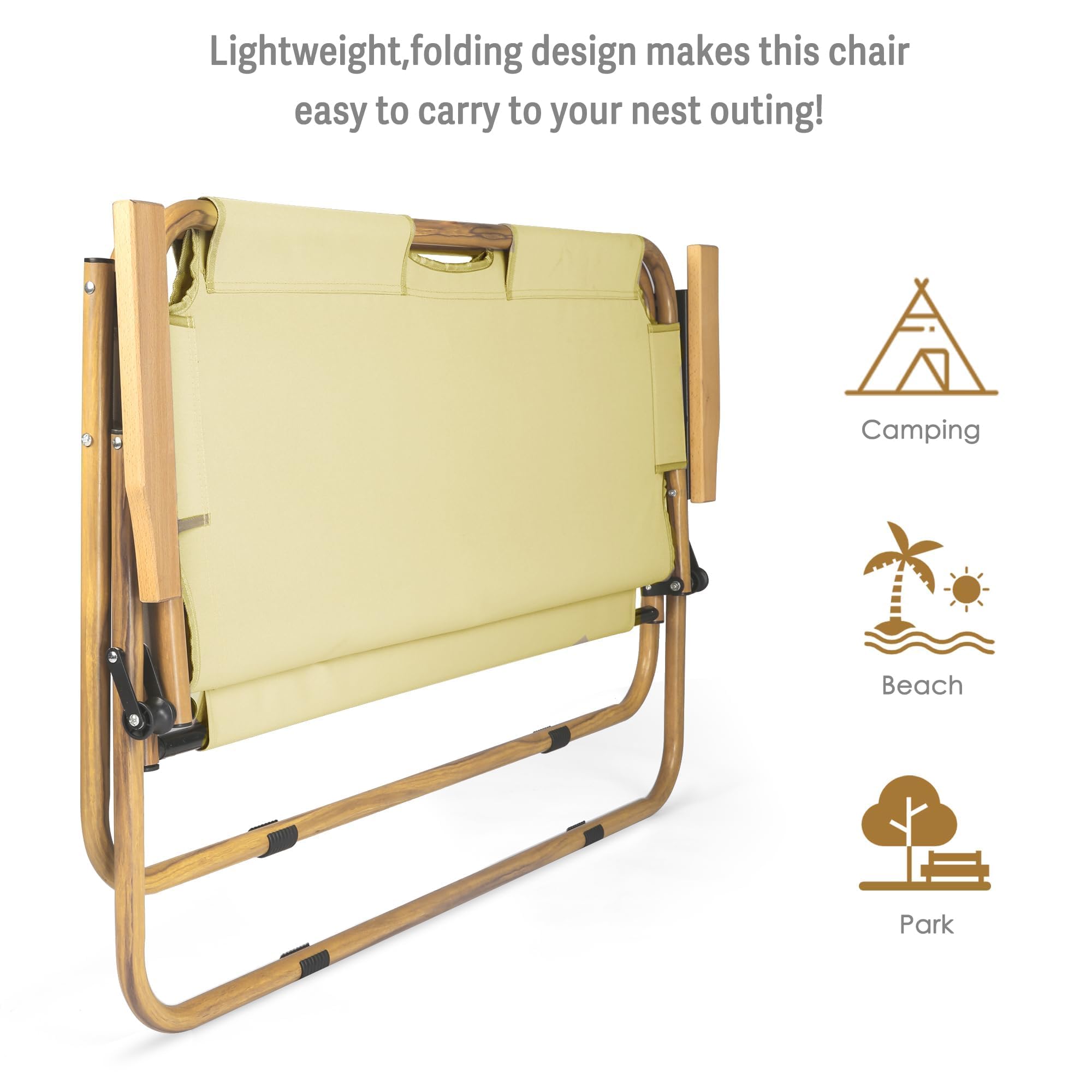 LUCKYERMORE 2-Person Folding Loveseat Camping Chair - Portable Aluminum Double Seat with Armrests for Outdoor, Beach, Picnic, Fishing & Travel | Compact Design for Indoor/Outdoor Use | Perfect for Couples, Camping Trips & Backyard Relaxation