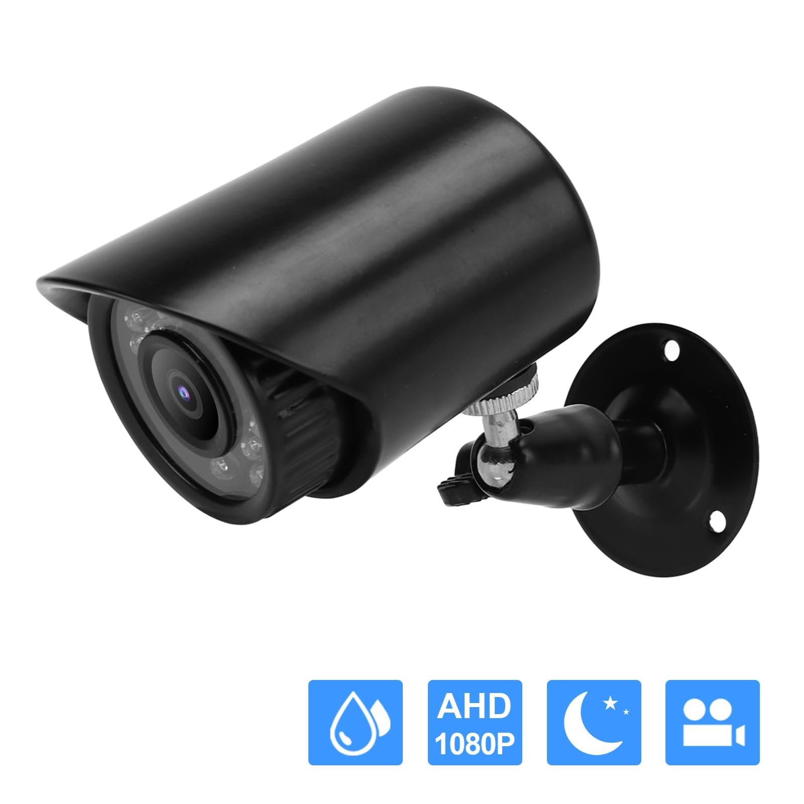 1080P Outdoor Security Camera with Night Vision - 3.6mm Lens, Infrared LED, IP66 Waterproof, 4-in-1 Home Surveillance System - Perfect for Backyard, Garage & Front Door Monitoring (NTSC)