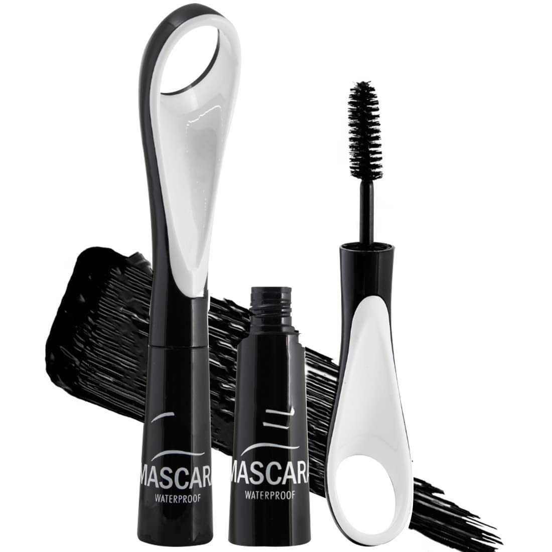 Adbeni Long-Lasting Super Waterproof & Smudge-Proof Mascara - Jet Black (9ml) - Volumizing & Lengthening for All-Day Wear - Perfect for Swimming, Gym & Special Occasions