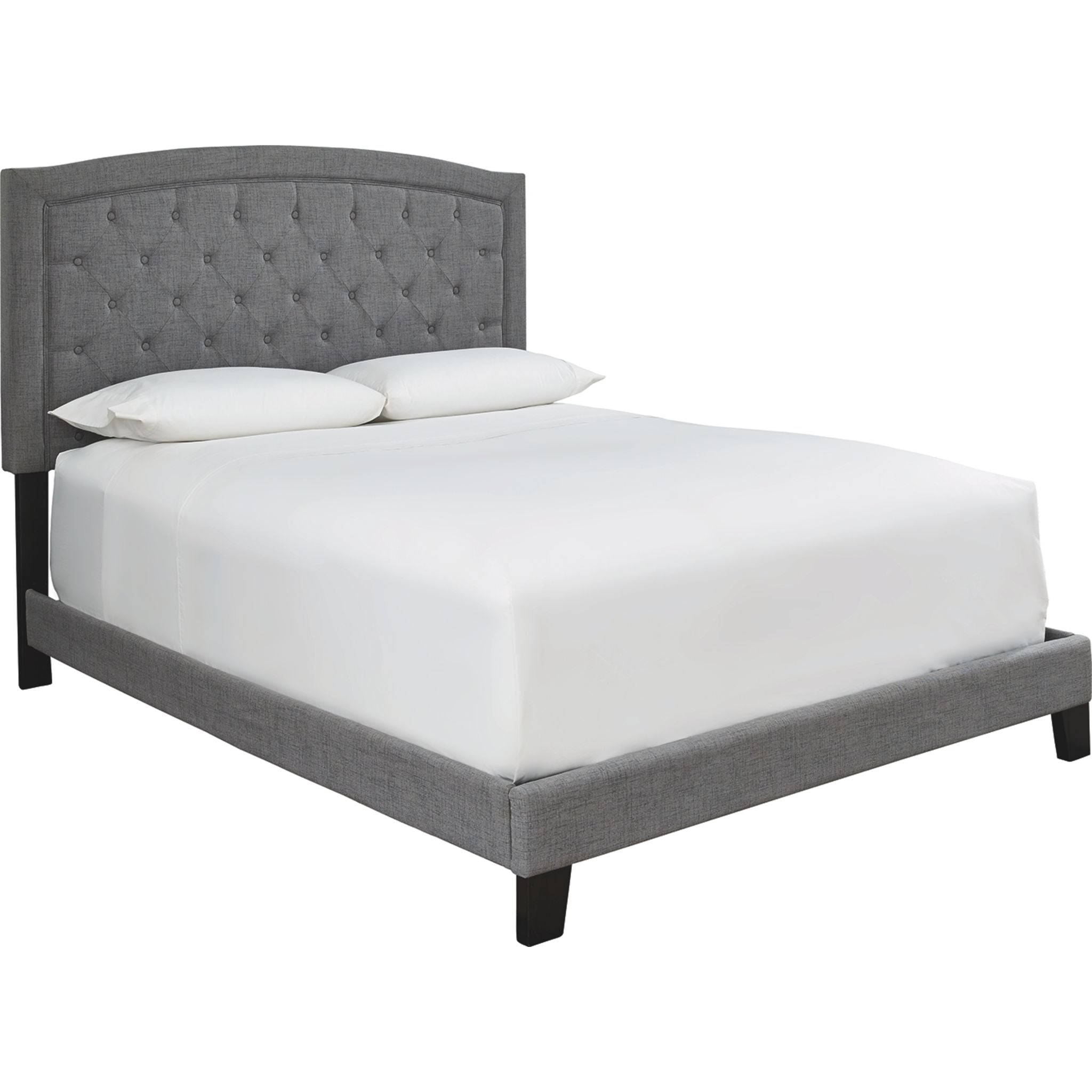 Adelloni Queen Size Bed Frame with Headboard - Modern Platform Bed for Bedroom, Guest Room & Dorm - Sturdy Wooden Slat Support & Easy Assembly