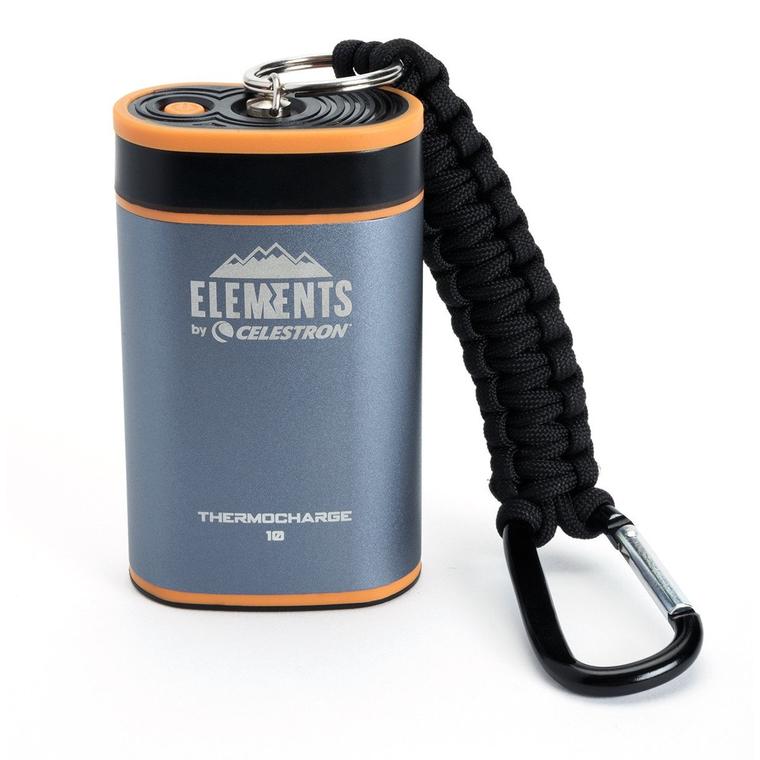 Celestron Elements ThermoCharge 10 Hand Warmer & 5000mAh Power Bank - Portable USB Charger for Outdoor Activities, Camping, Hiking, and Winter Sports