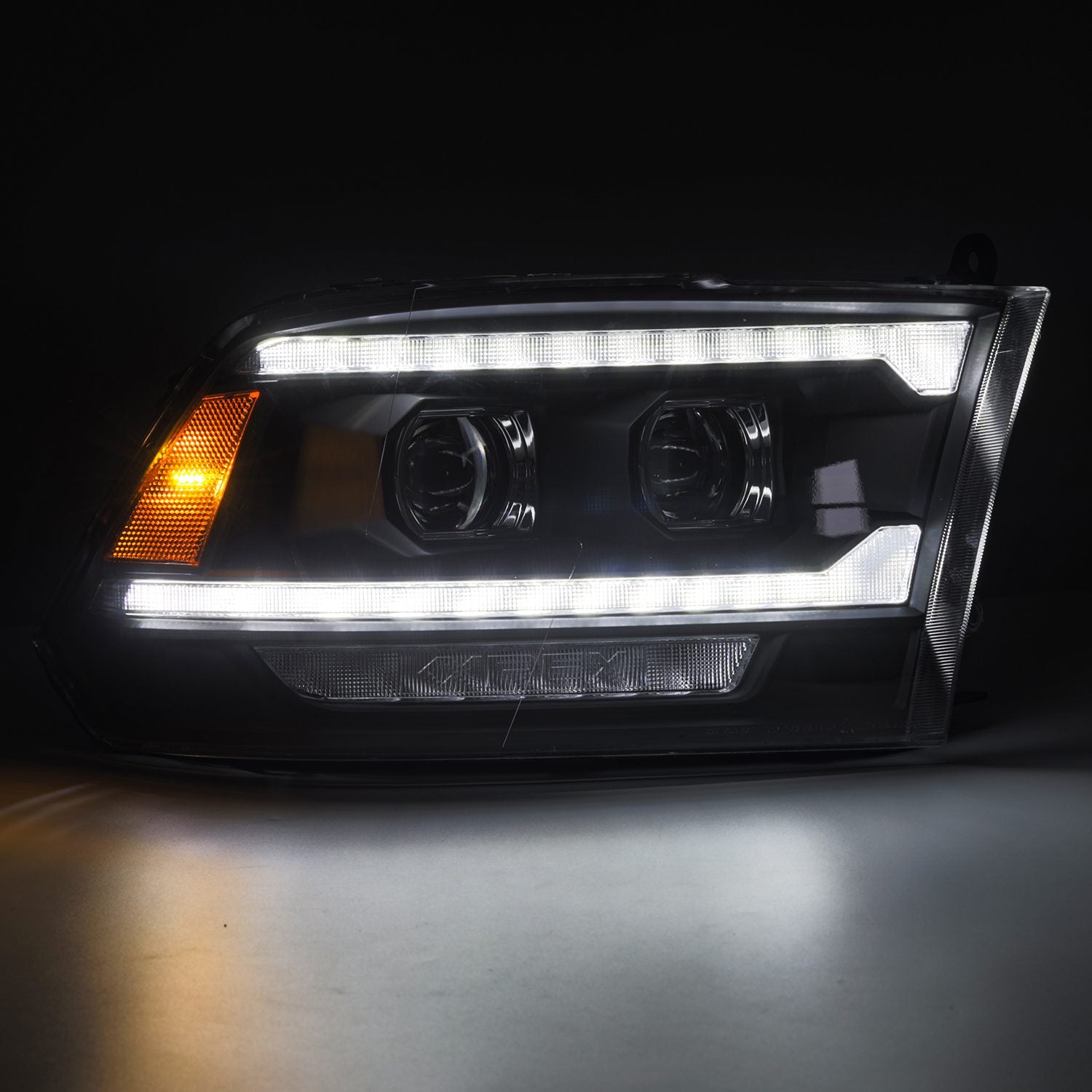2009-2018 Ram 2500 LUXX Series Black LED Projector Headlights - High Performance Lighting for Off-Road & Night Driving
