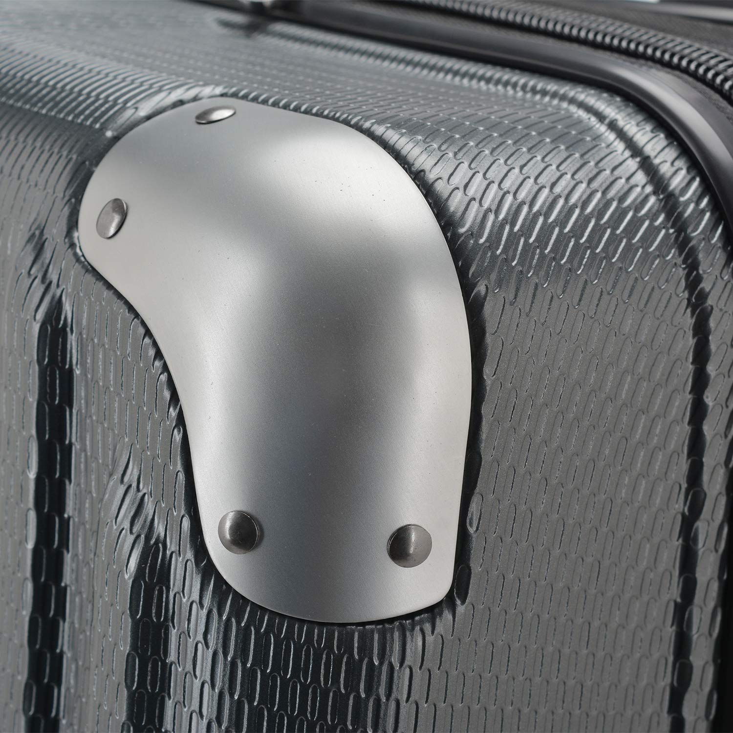 Traveler's Choice New London II Expandable Hardside Spinner Luggage 26-Inch Checked Medium Suitcase - Lightweight Durable Gray Carry-On for Air Travel, Business Trips & Vacation Packing