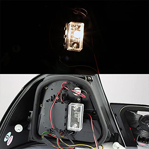 AKKON LED Tail Lights for 2000-2003 BMW E46 3-Series Coupe - Black Light Tube Design Brake Lamps Pair (2-Door) | Upgrade Your Car's Style & Night Visibility