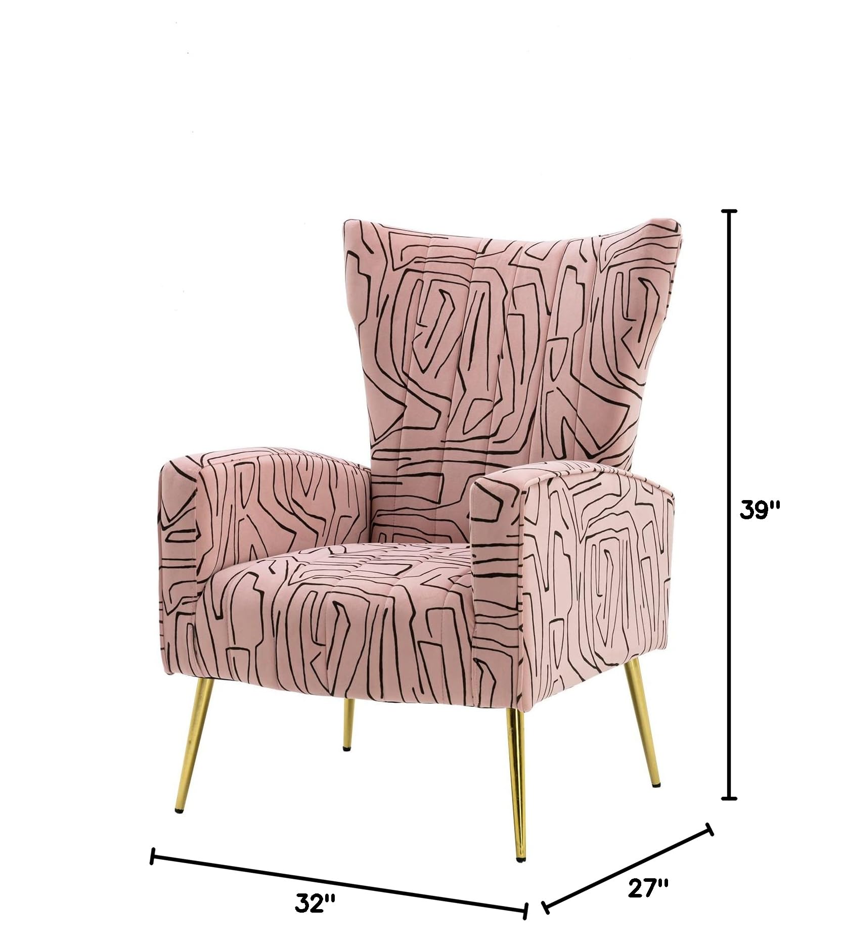 Modern Accent Chair with Rose Gold Legs - Stylish Leisure Single Seater for Living Room, Bedroom, or Office Decor