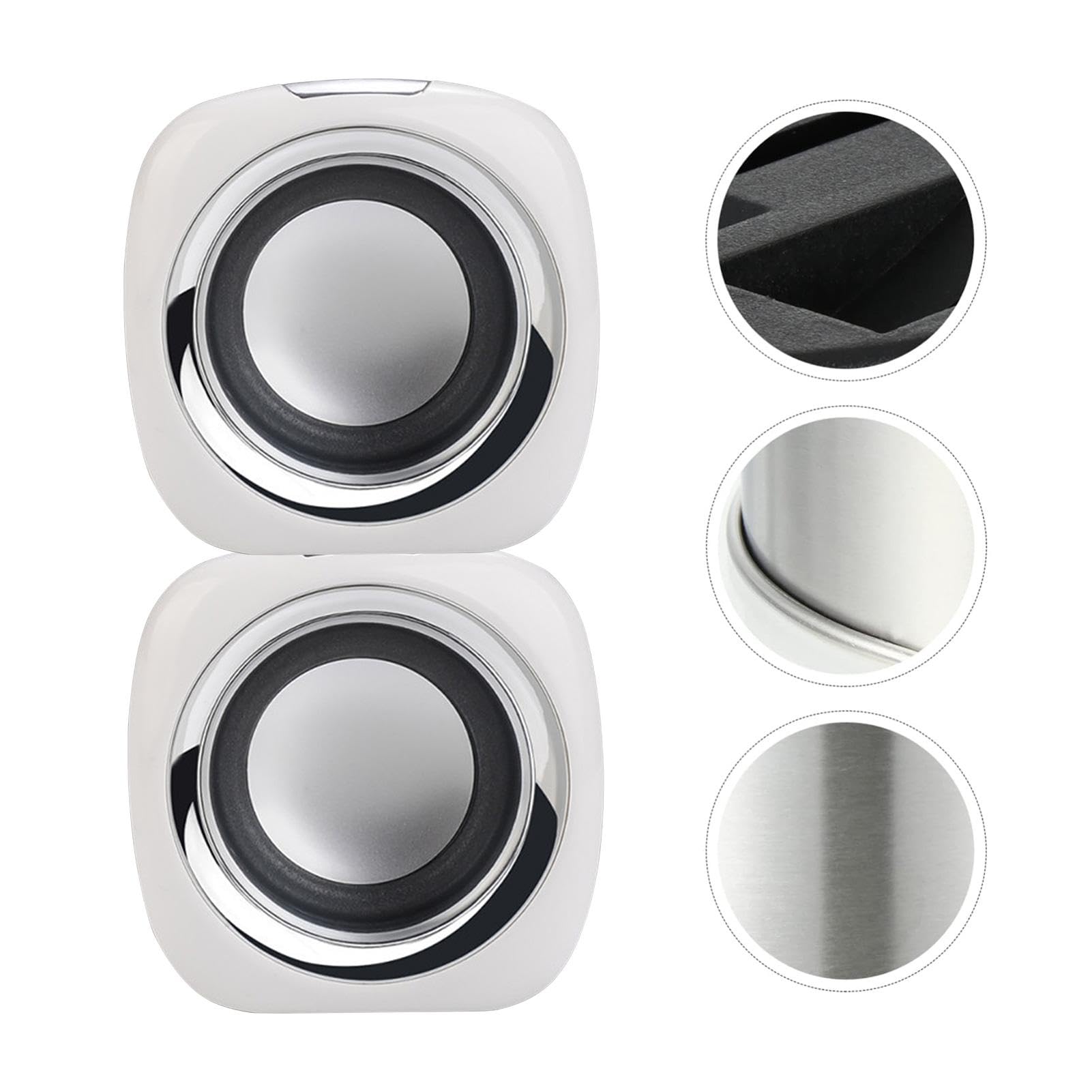 Portable USB Powered Stereo Speaker System - High Quality Desktop & Laptop Speakers with Anti-Interference Technology | Compatible with Smartphones, Tablets, MP3 Players & Computers | Perfect for Home Office, Gaming & Music Listening