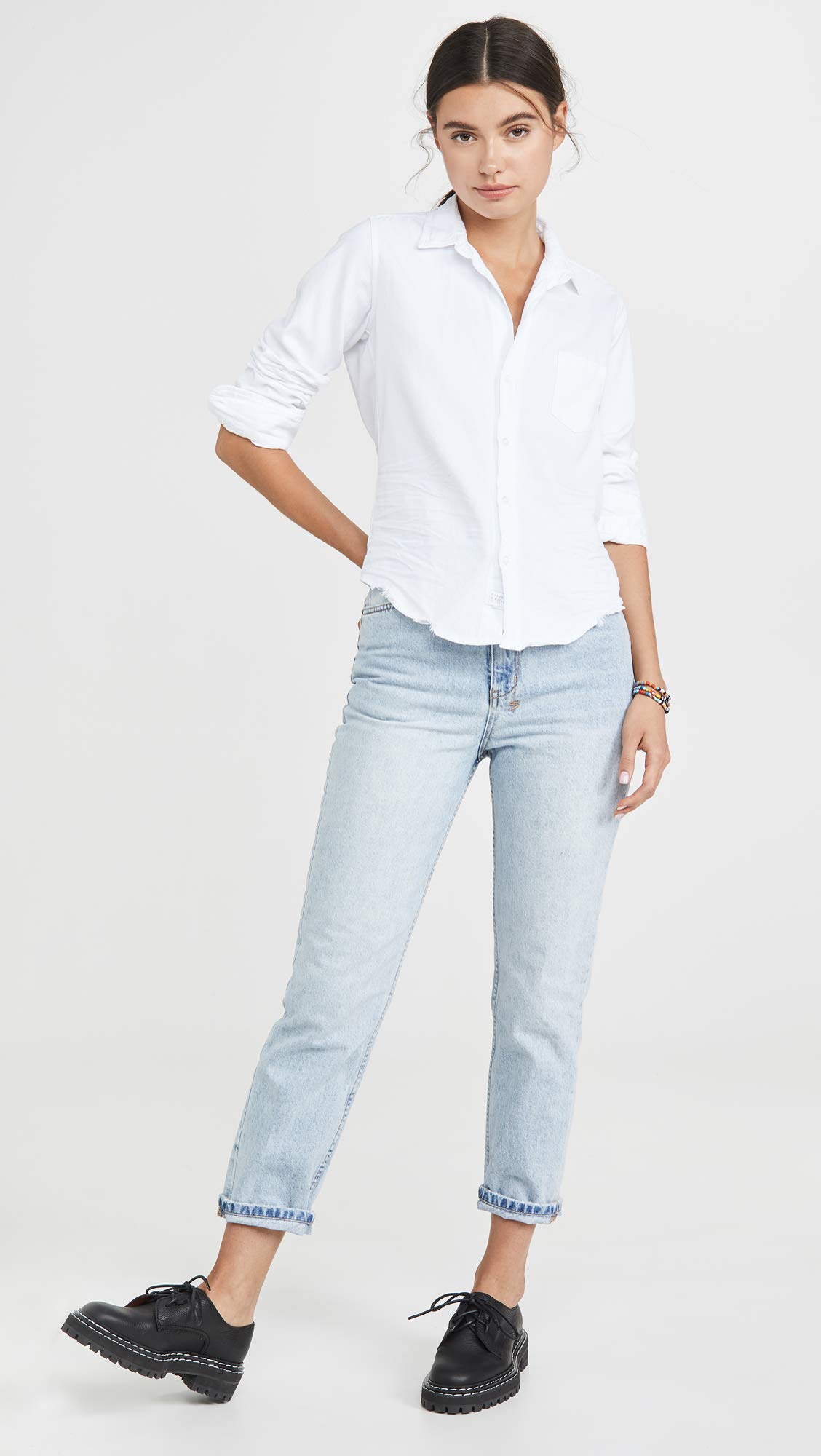 Frank & Eileen Women's Barry Denim Button Down Shirt - Classic Blue Denim Shirt for Women, Casual & Office Wear, Perfect for Layering or Styling with Jeans