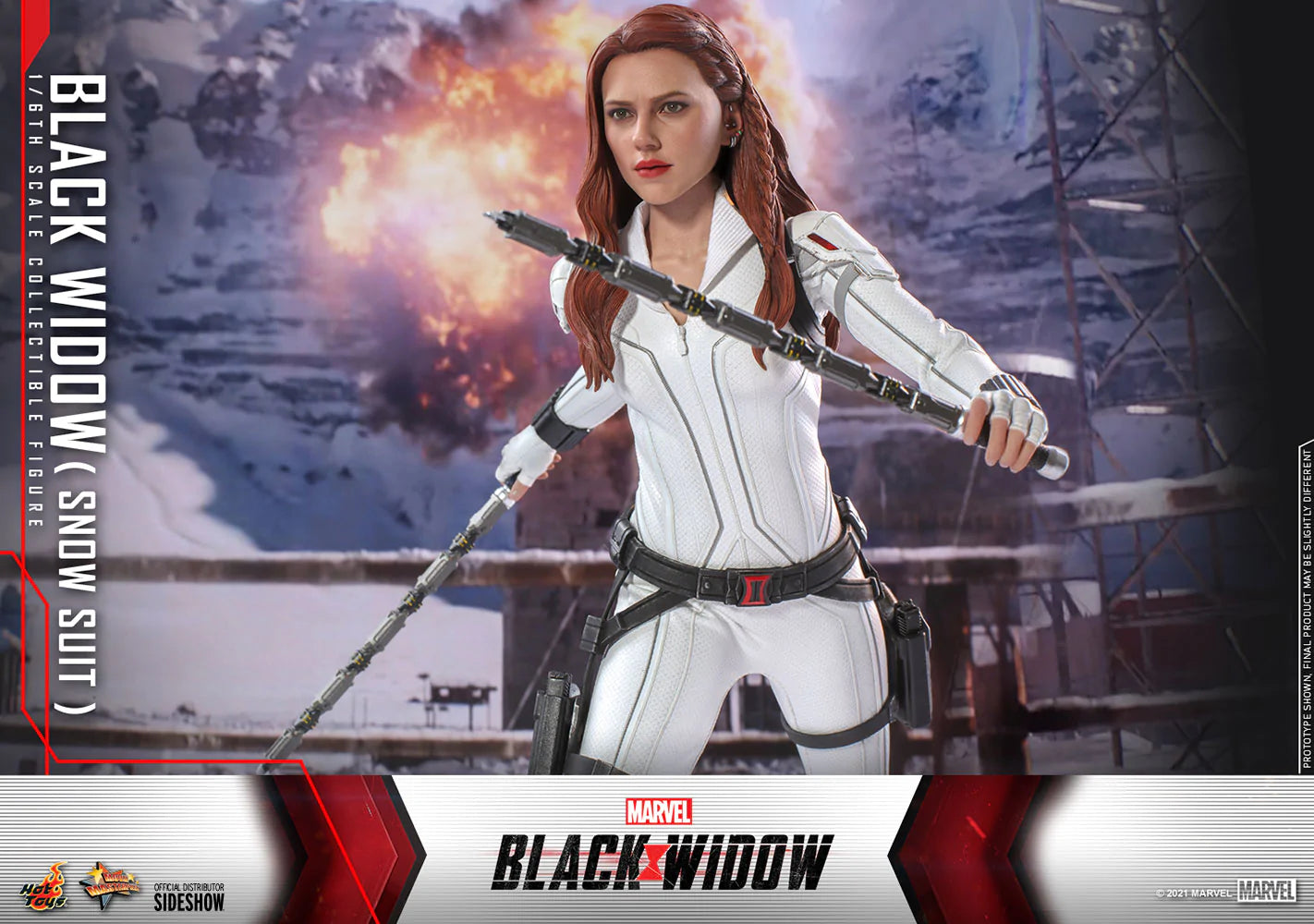 Hot Toys Marvel Comics Black Widow (Snow Suit Version) 1/6 Scale Collectible Action Figure - Perfect for Display, Collection, and Marvel Fans Gift