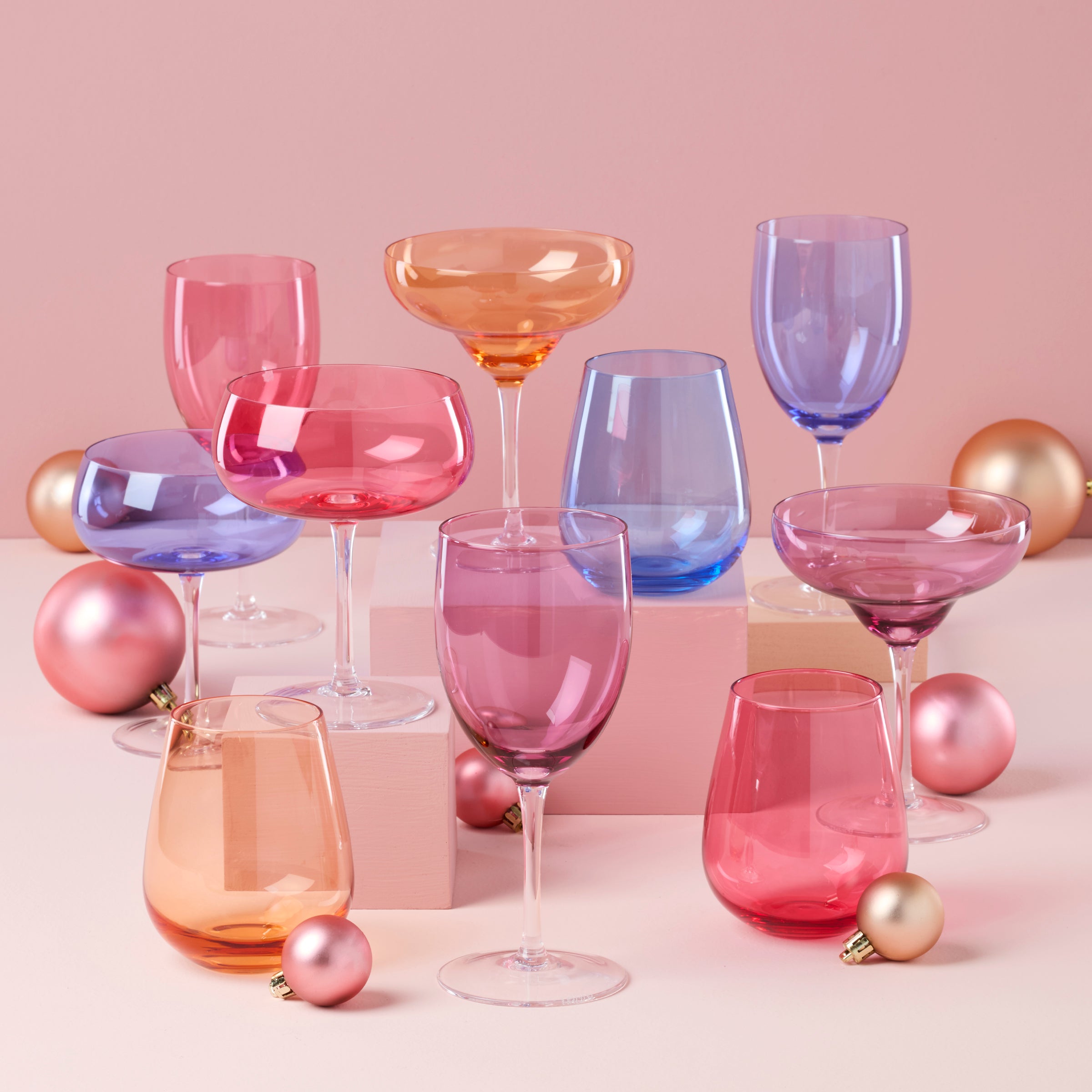 True Colors Wine Glasses Set of 4 - Elegant Stemware for Red & White Wine, Perfect for Dinner Parties, Weddings & Home Entertaining