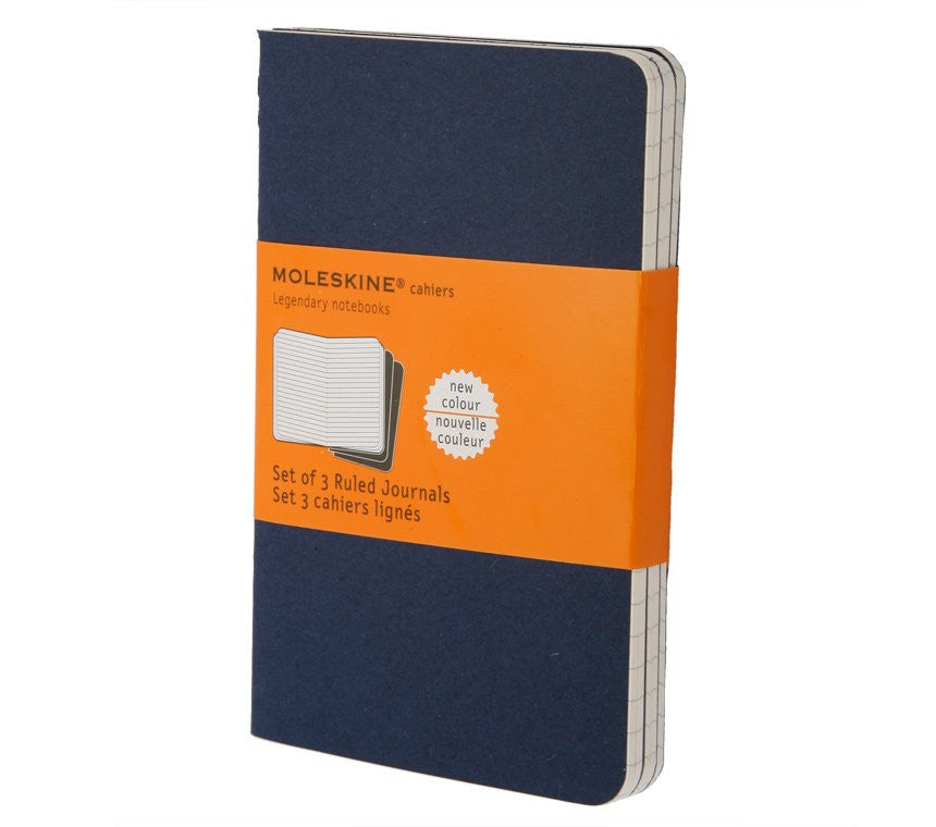 Premium Moleskine Ruled Cahier Journal Set - 3 Pack with Durable Cardboard Cover for Note Taking, Sketching & Daily Planning | Perfect for Students, Artists & Professionals